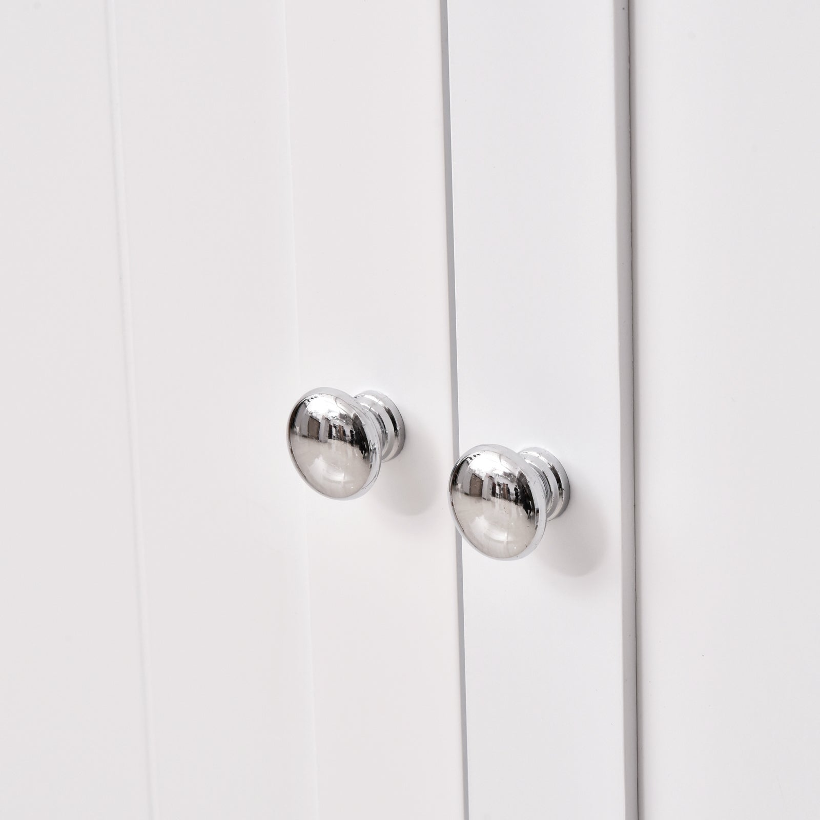 Bathroom Cabinet with 2 Doors and 2 Adjustable Interior Shelves Storage Unit for Living Room Kitchen Anti-tip 60x30x80 cm White