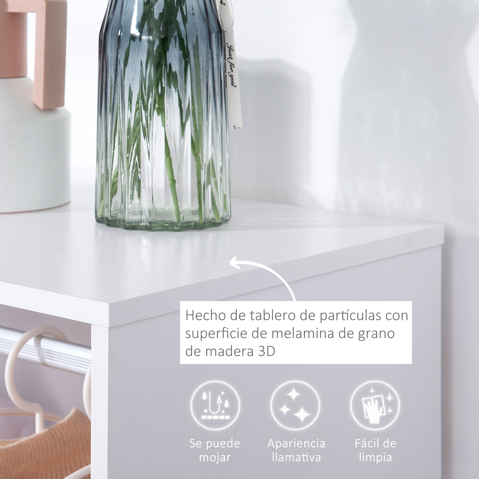 Wardrobe with Wheels Closet for Clothes with Hanging Rail Open Shelves Organizer for Bedroom 60x40x128 cm White