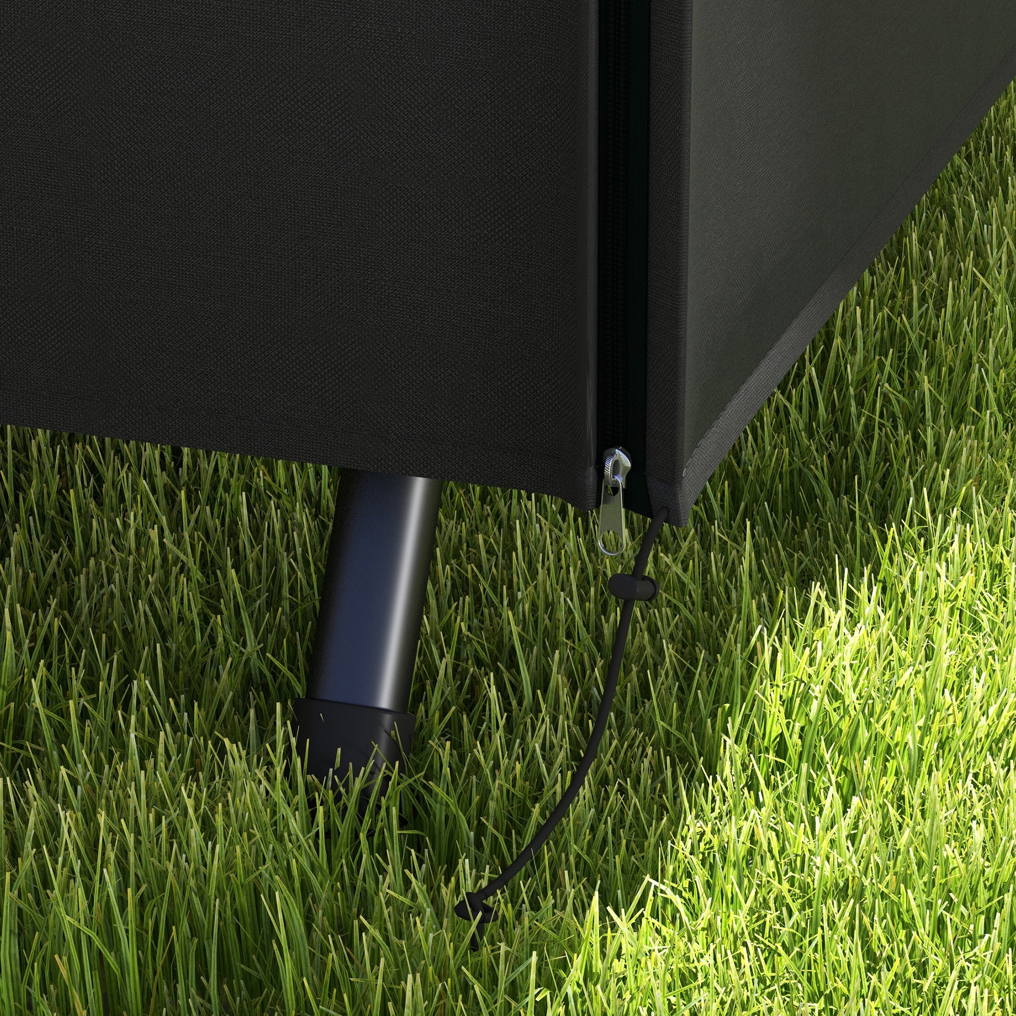 Hollywood Swing Cover 3 Seater, Water-Resistant Winterproof Protective Cover for Garden Swing, UV-Resistant Cover, Tear-Resistant 600D Oxford Fabric, 205x124x164cm Black