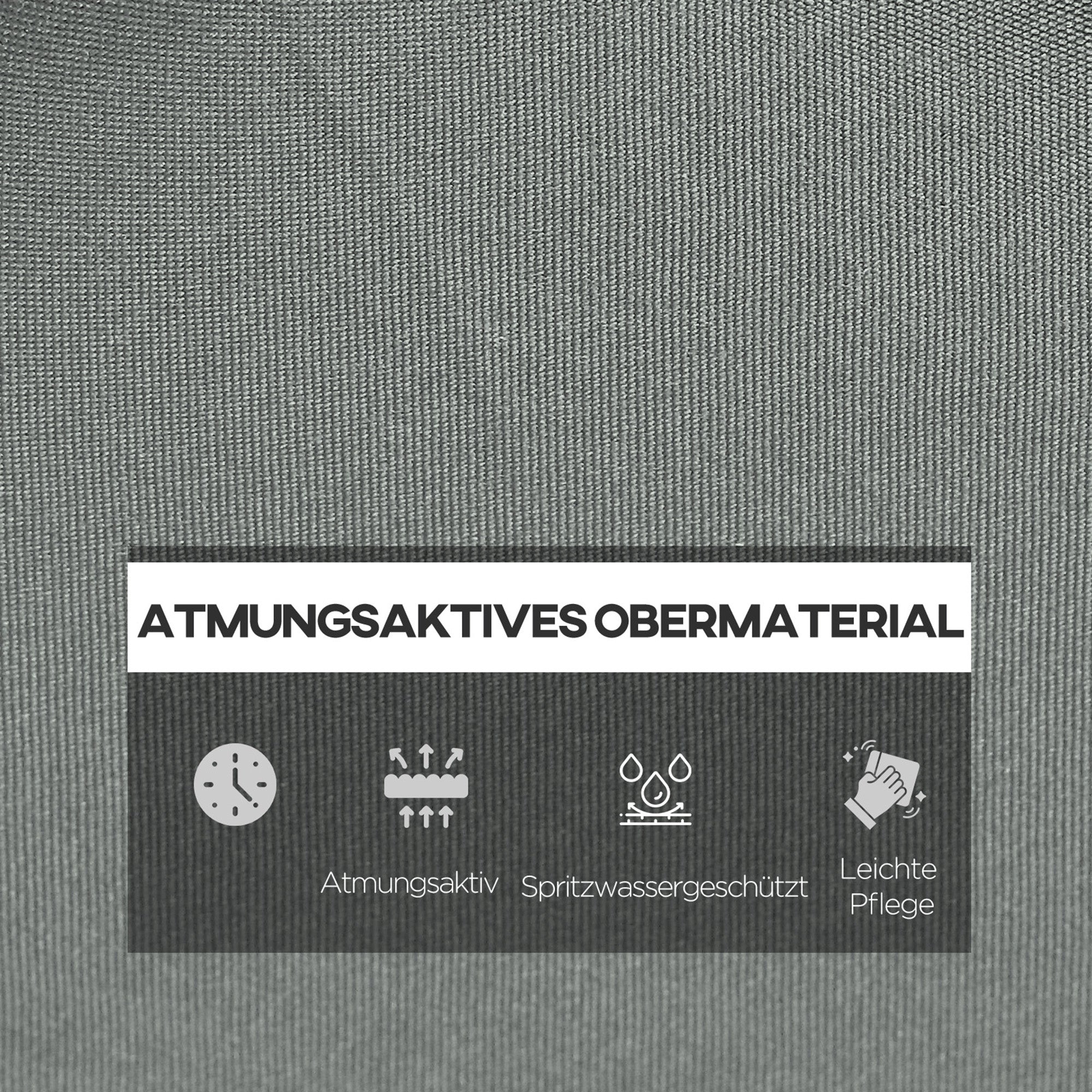 Sun Lounger Cushion Sun Lounger Pad Garden Lounger Padding Cover Polyester Dark Gray 196 x 55 x 8 cm