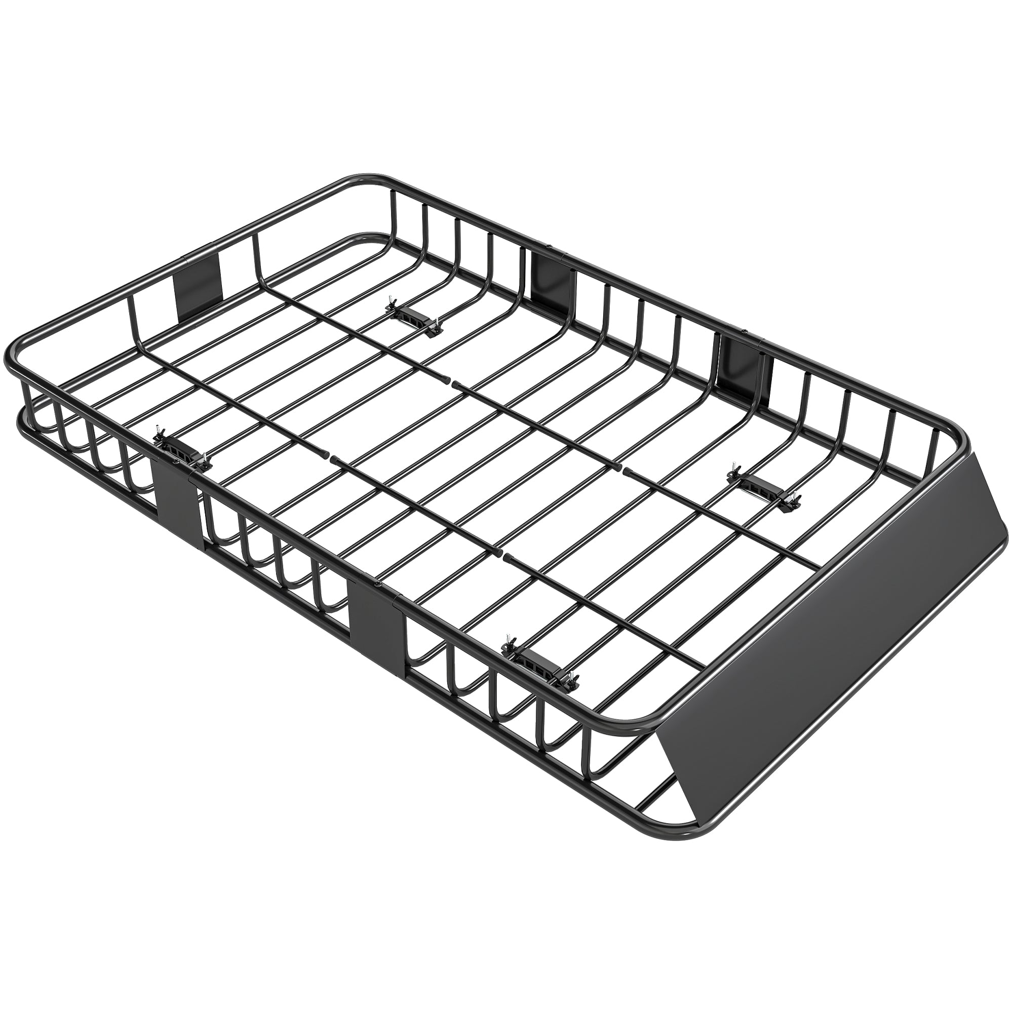Car Roof Rack Metal Roof Basket 162x99x16cm Universal Luggage Rack Roof Rack Load Capacity of 100 kg Cargo Basket for Camping, Grilling, Road Trips Black