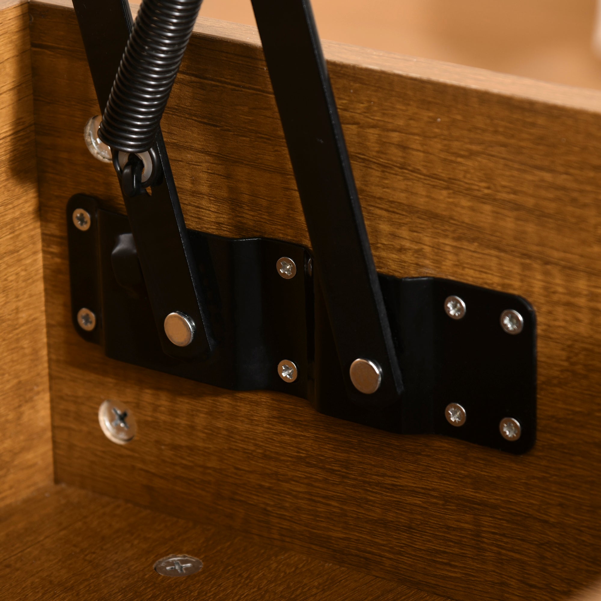 Lift-Top Coffee Table Coffee Table with Hidden Storage Space Lift-Top Table for Living Room Dining Room 90x60.5x45.5 cm Teak