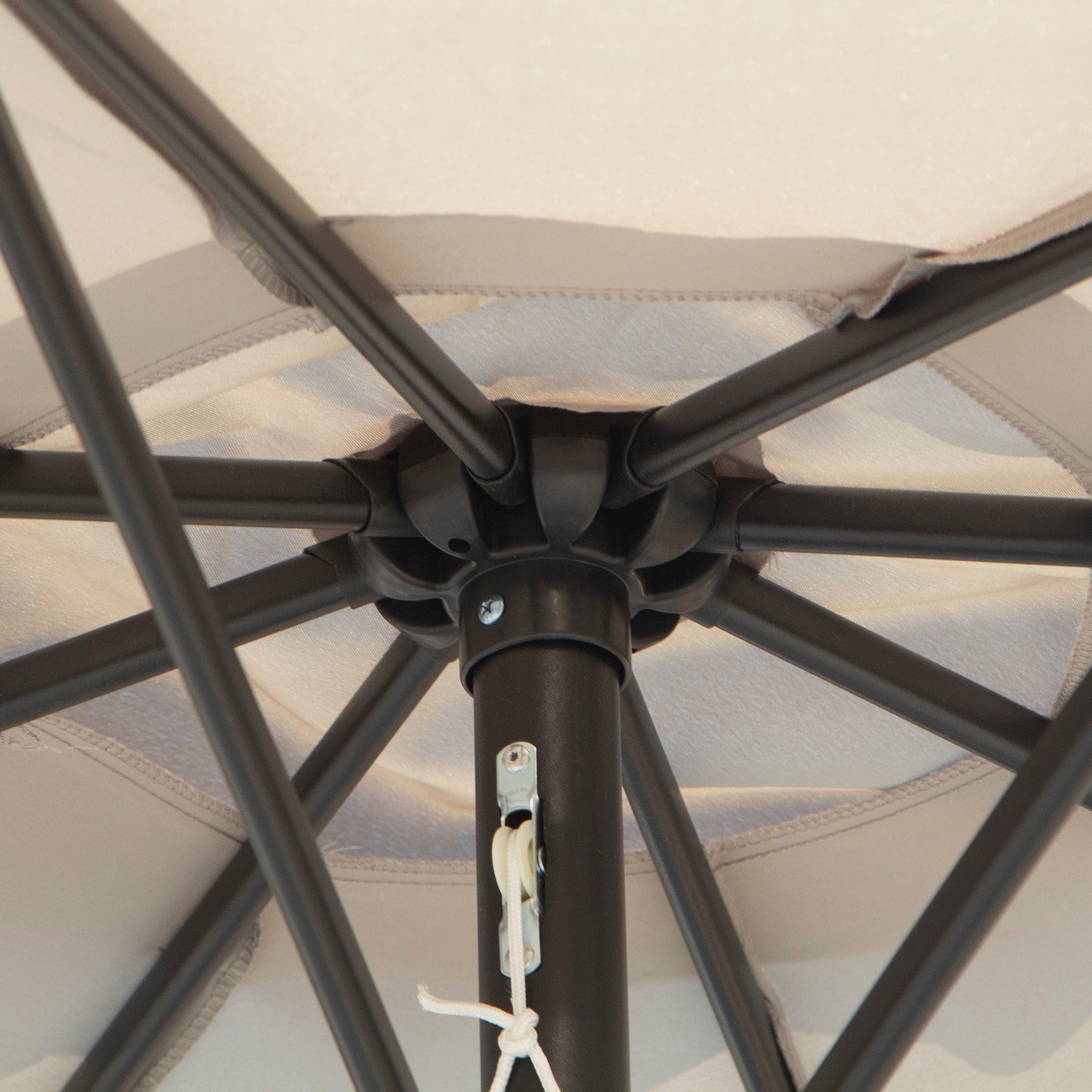 Garden Umbrella Ø295x250 cm with Crank Outdoor Parasol with Tilt Mechanism and Detachable Metal Pole for Patio Pool Terrace Light Gray