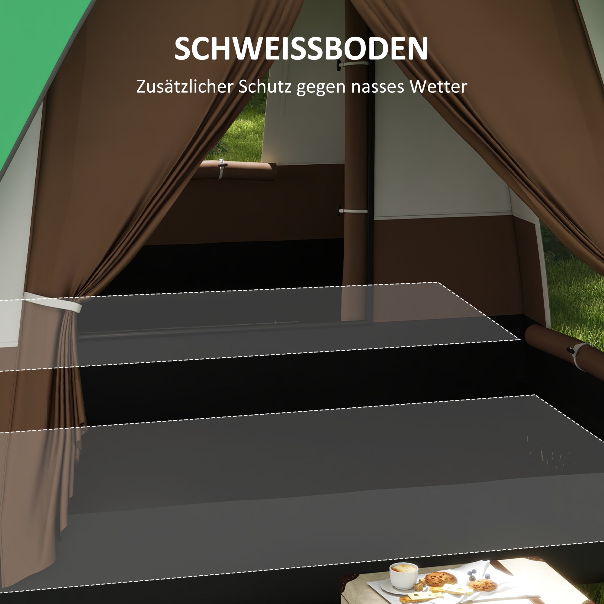 Tunnel Tent, Camping Tent for 8 Persons, with Light Hook, Mesh Windows, Family Tent with Carrying Bag, 3000mm Water-Repellent Group Tent, for Garden, Camping, Green
