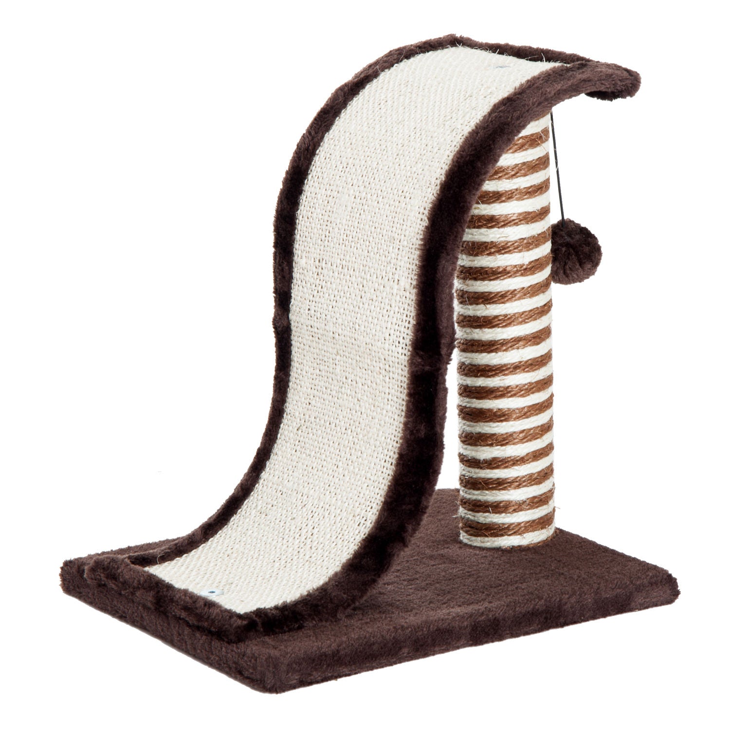PawHut Cat Scratcher Tree with Natural Sisal Post and Play Ball 35x30x39cm Brown
