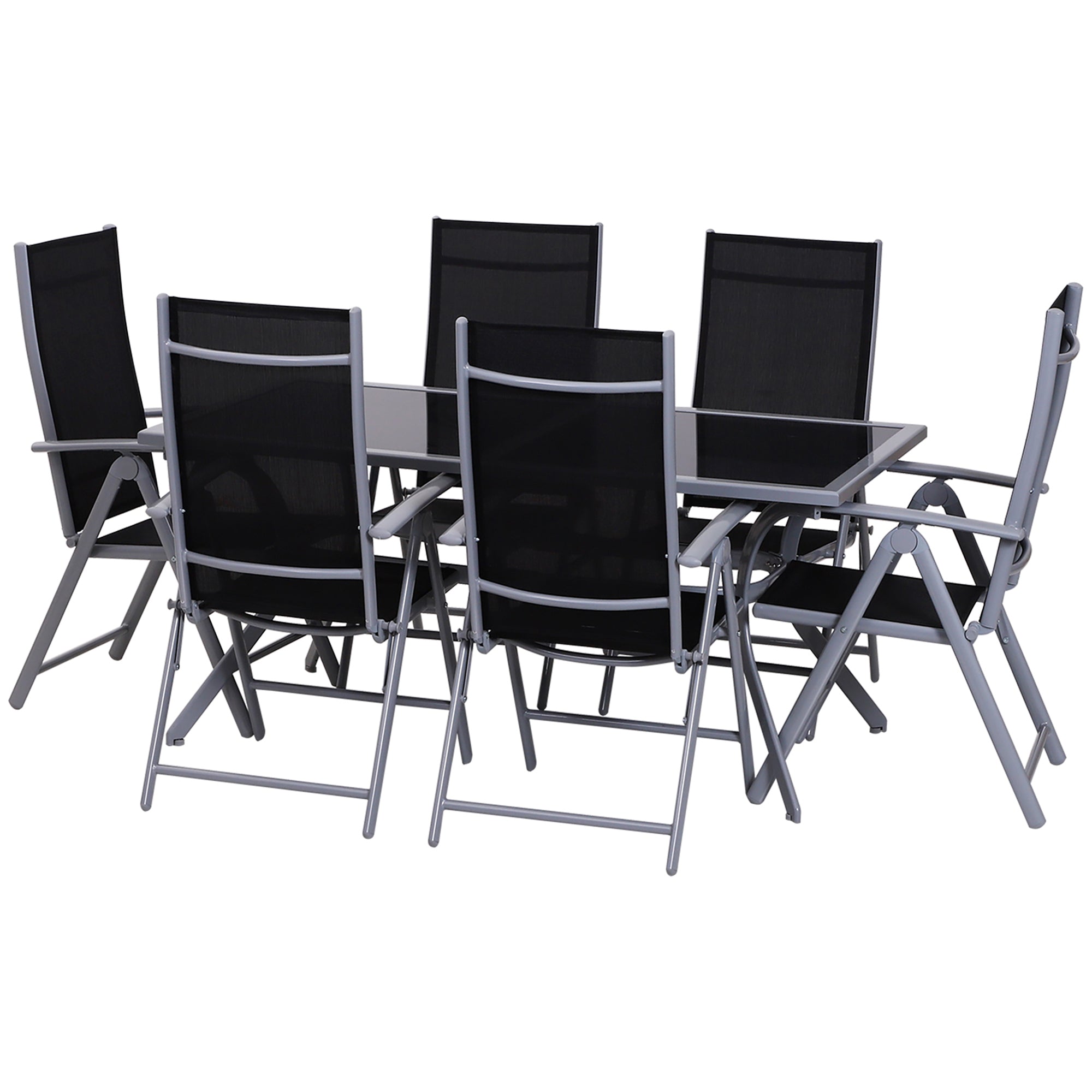 7-Piece Seating Set Garden Furniture Set Outdoor Aluminum (7-Piece)