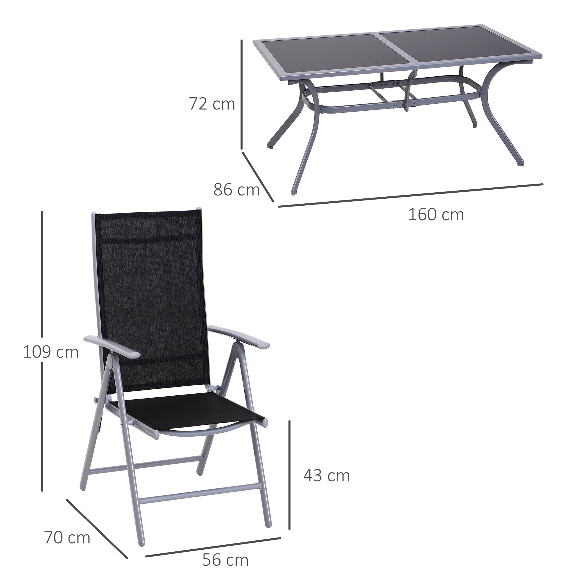 7-Piece Seating Set Garden Furniture Set Outdoor Aluminum (7-Piece)