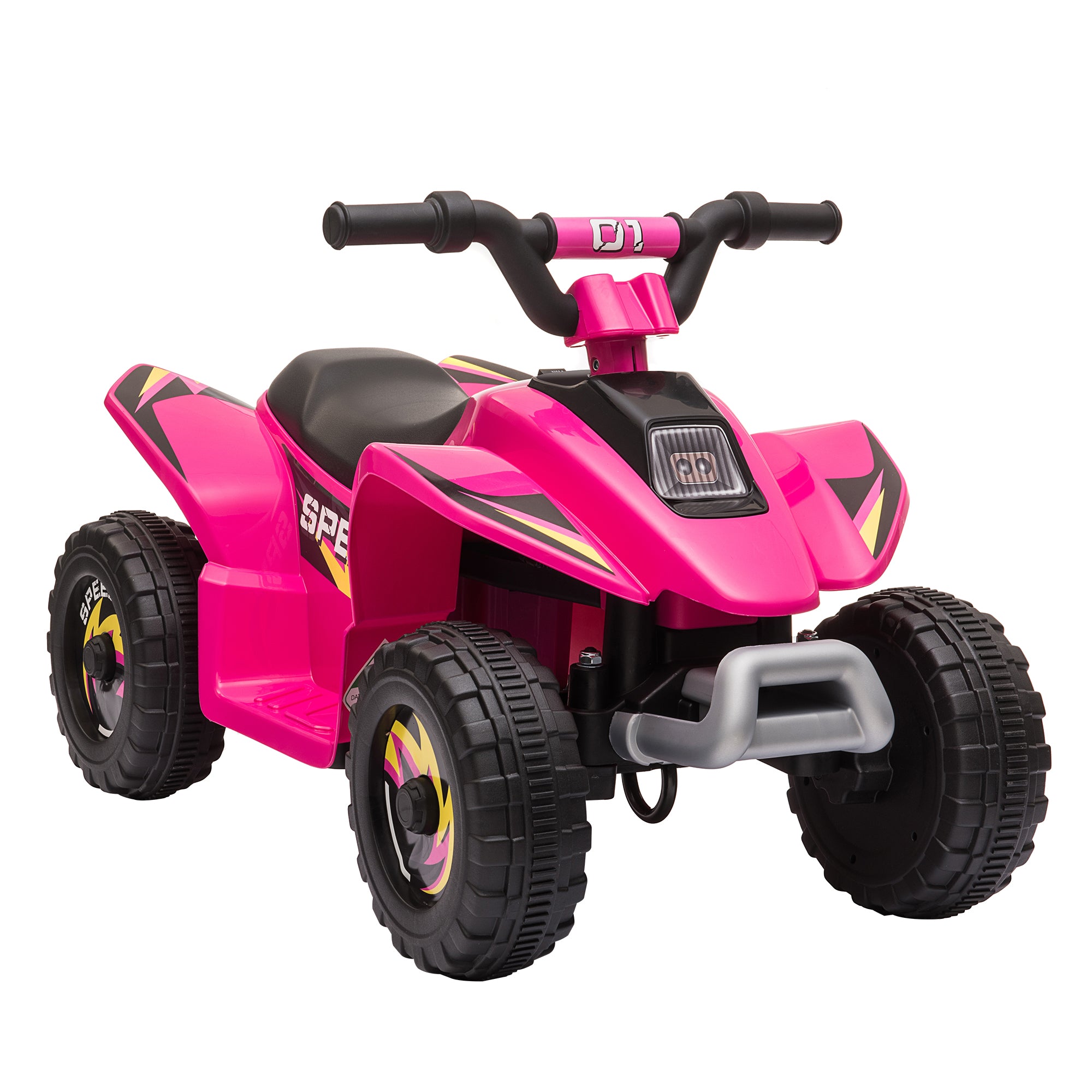 Electric Quad for Children 18-36 Months Electric ATV with Forward and Reverse 6V Battery-Powered Quad 20 kg Max Load 72x40x45.5 cm Pink