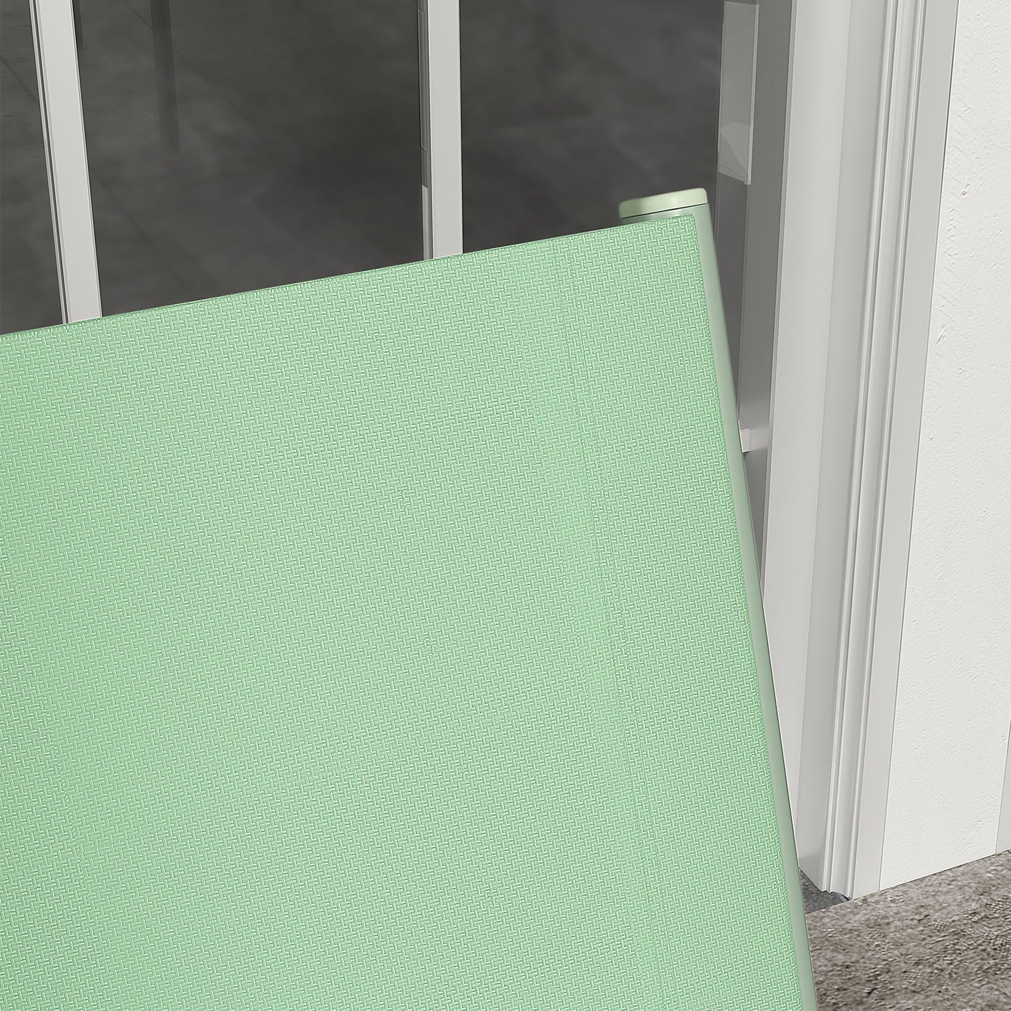 5-Piece Garden Set, Outdoor Set with 4 Armchairs with Mesh Fabric and Square Dining Table in Steel, Green