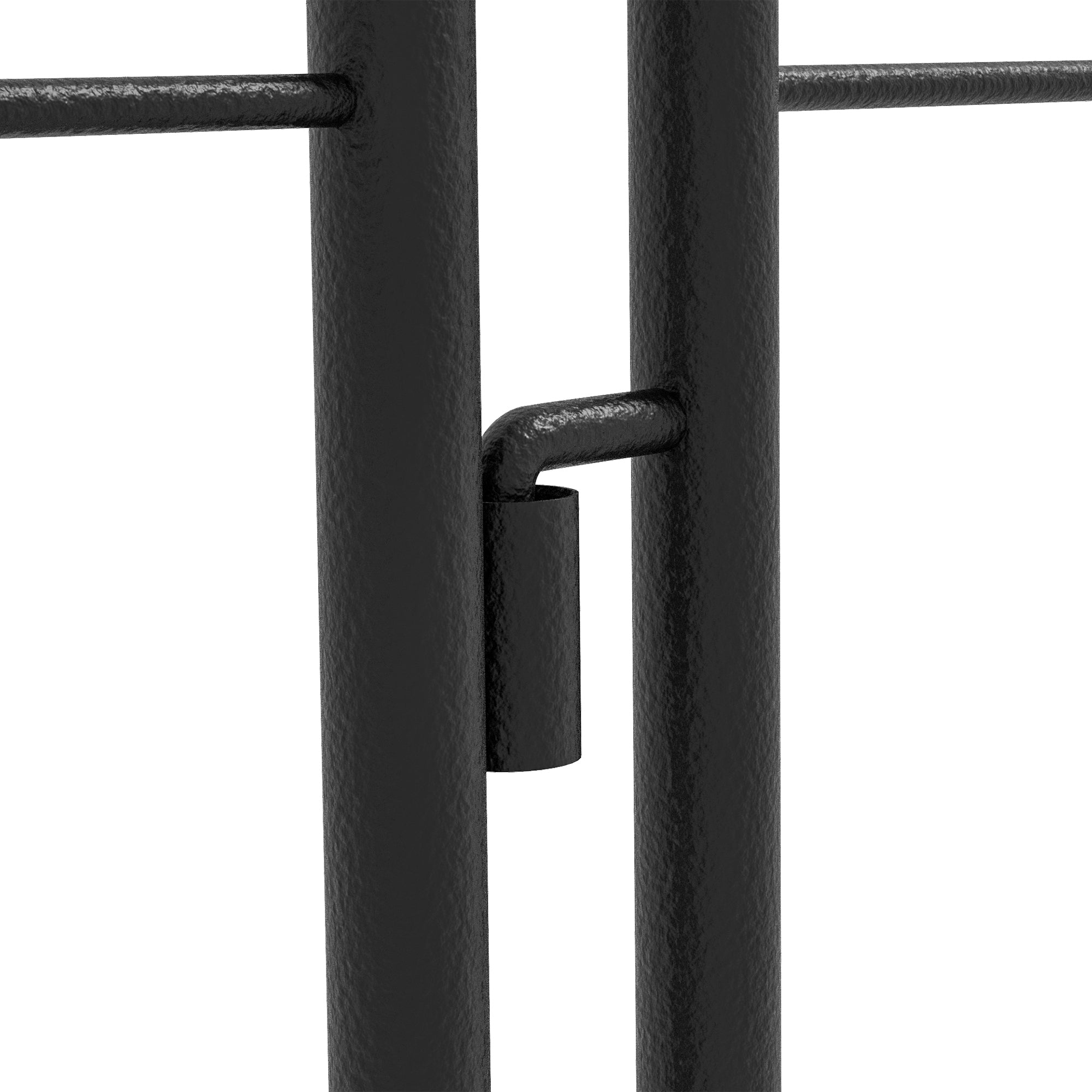 Set of 2 Garden Trellises, Climbing Plant Support made of Steel, 50L x 180H cm, black