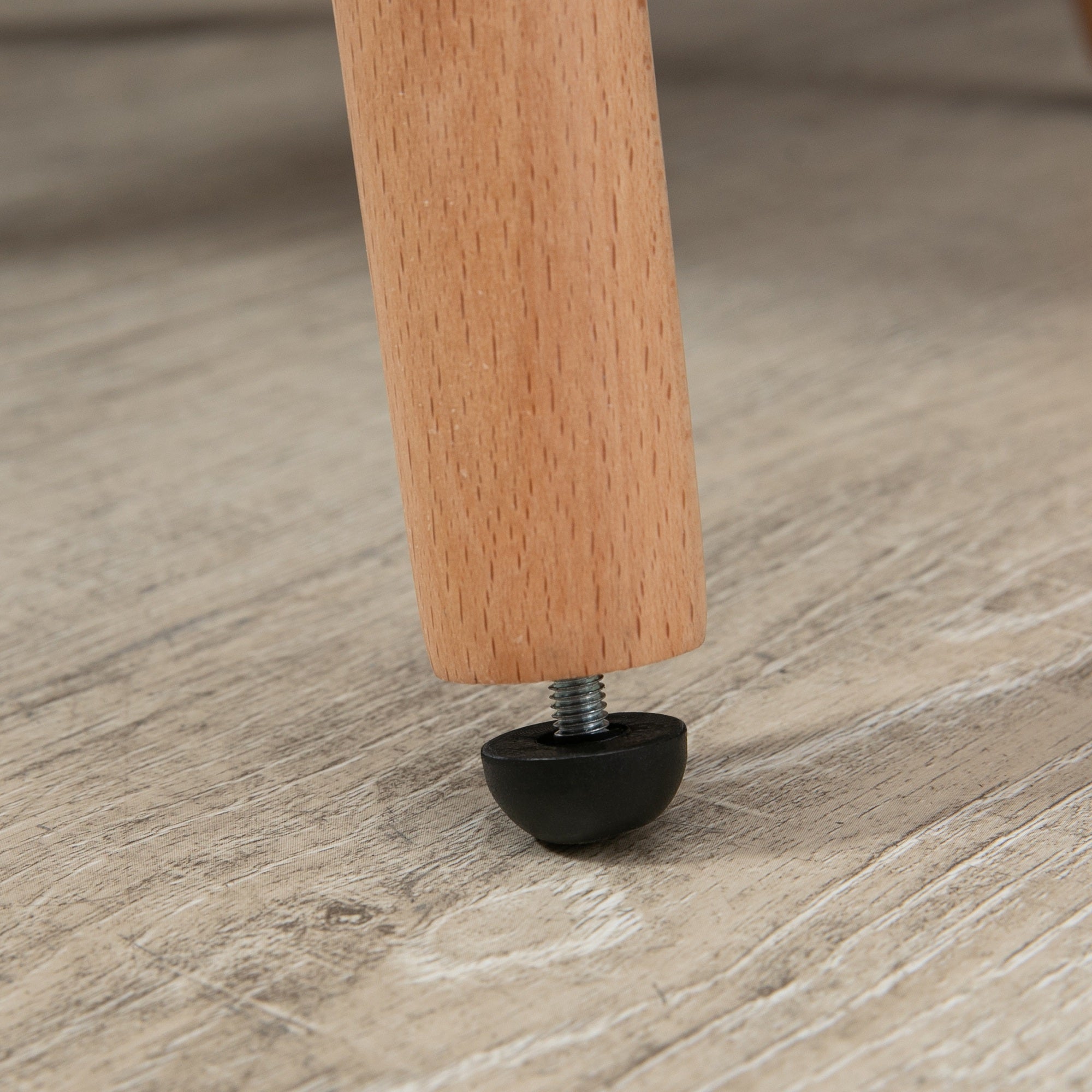 Dining Chair Armchair Upholstered in Synthetic Linen with Armrests and Wooden Legs for Office Bedroom Load 120 kg 57x56x72 cm Gray