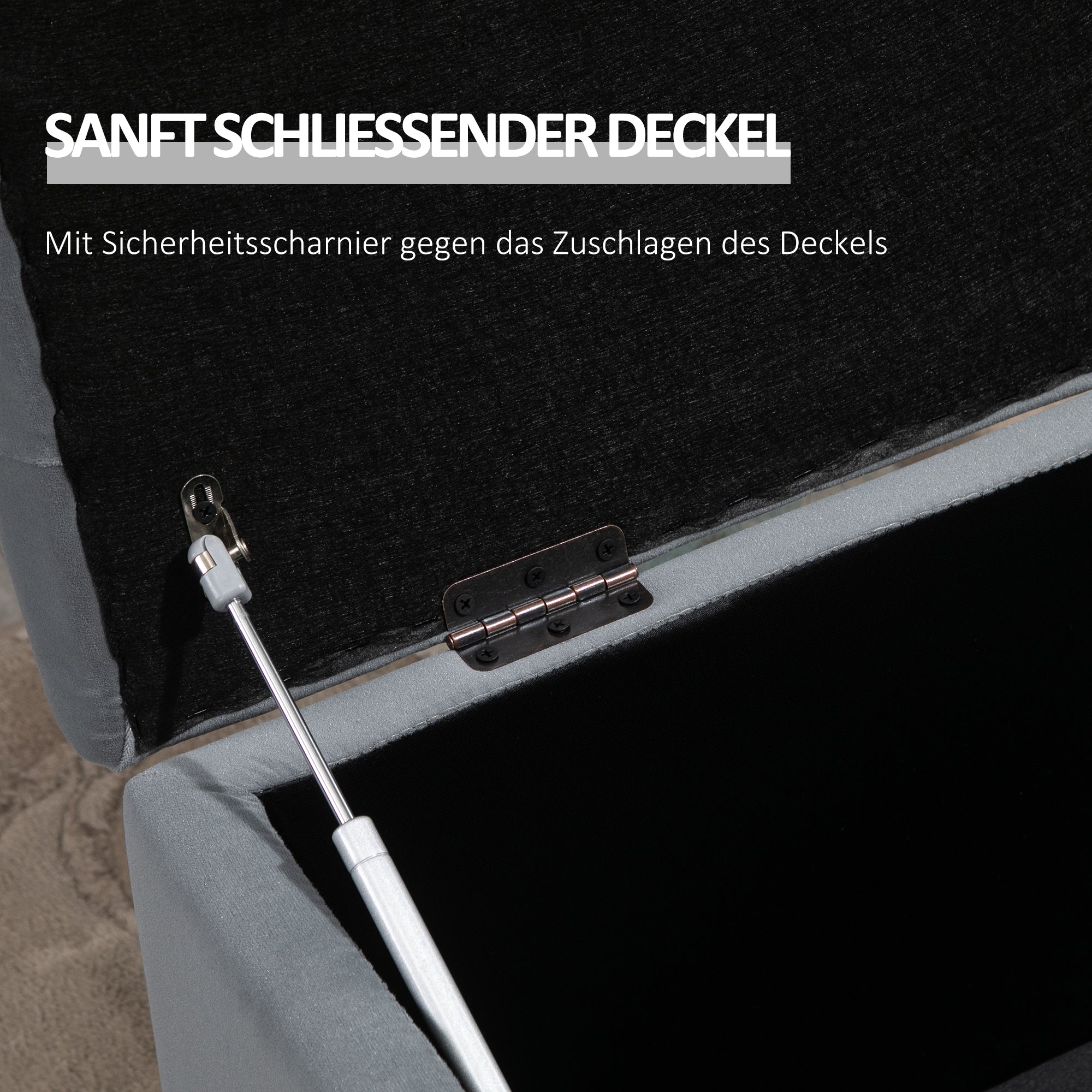 3-Piece Set with Storage, 2 x Ottomans, Upholstered Bench, Footstool, Storage Box, Footrest, Holds up to 130 kg, Microfiber Fabric, Foam, 75 x 40 x 42 cm, Light gray