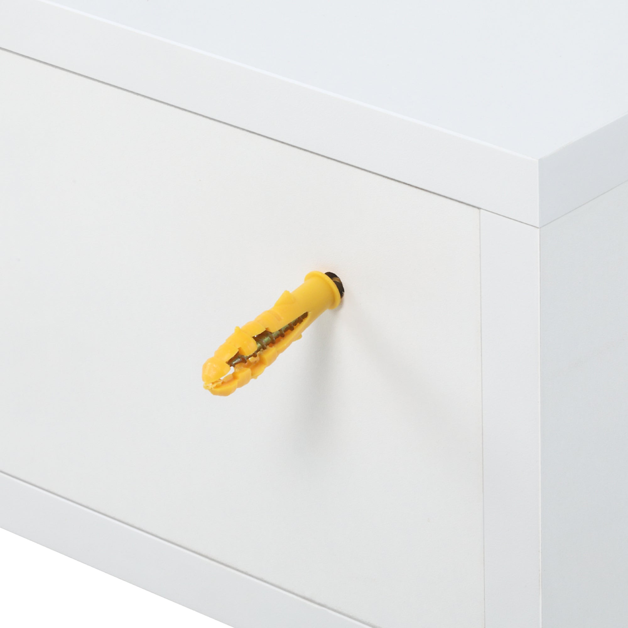 Set of 2 Floating Nightstands with 1 Drawer Wall Mounted Design Modern Style for Bedroom 40x30x15 cm White