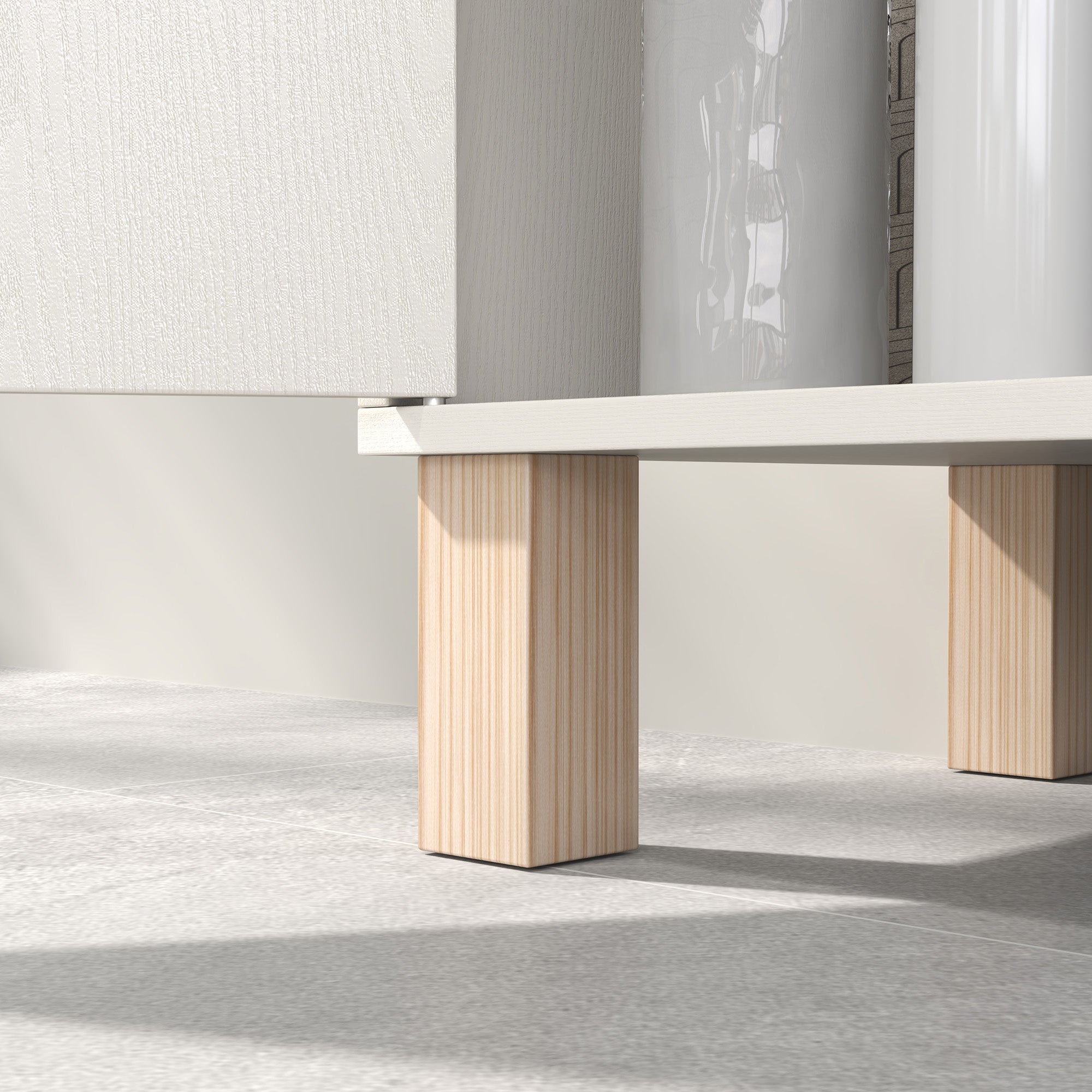 Bathroom Under Sink Cabinet, Under Sink Cabinet, Open Shelf Cupboard with 2 Magnetic Doors and Adjustable Shelf, 60 x 30 x 63 cm, White