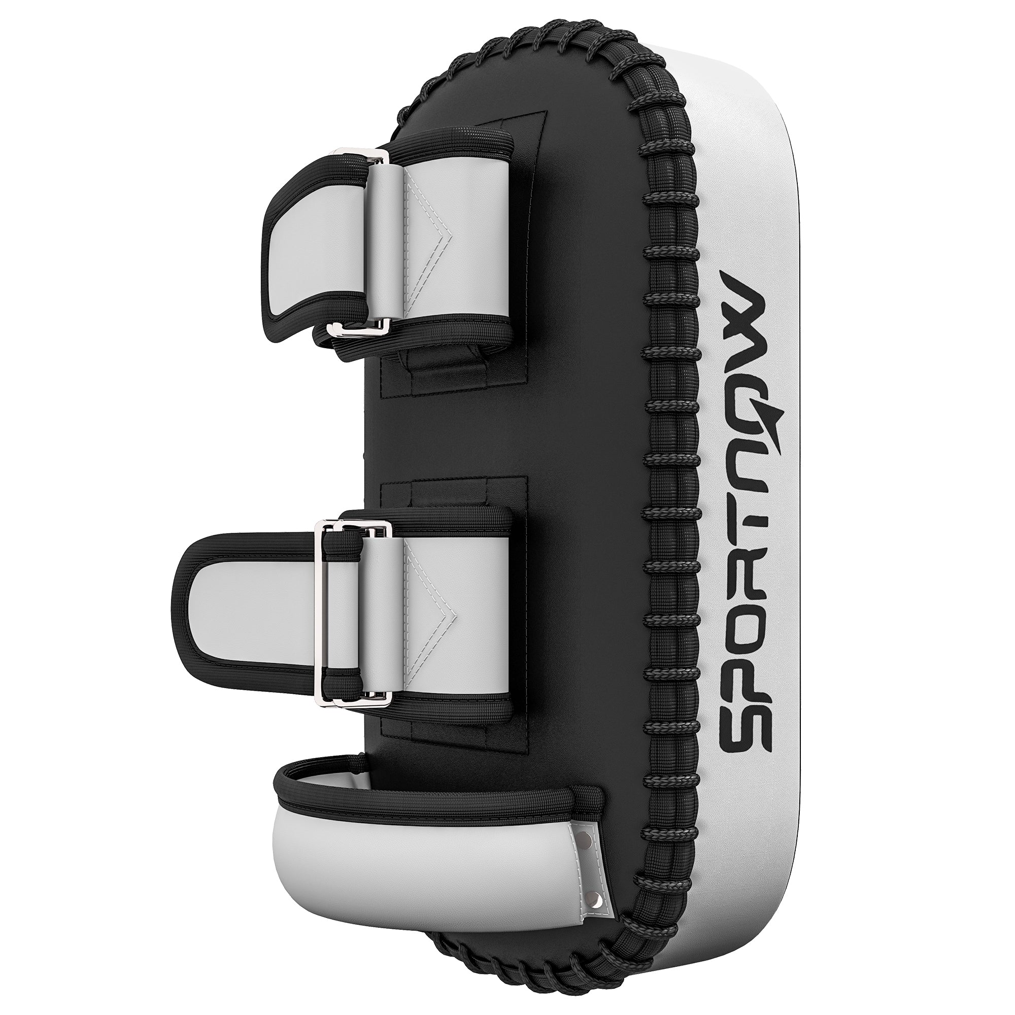 SPORTNOW Boxing and Muay Thai Punch Pad with Straps and Handle, 38x20x18 cm, Black