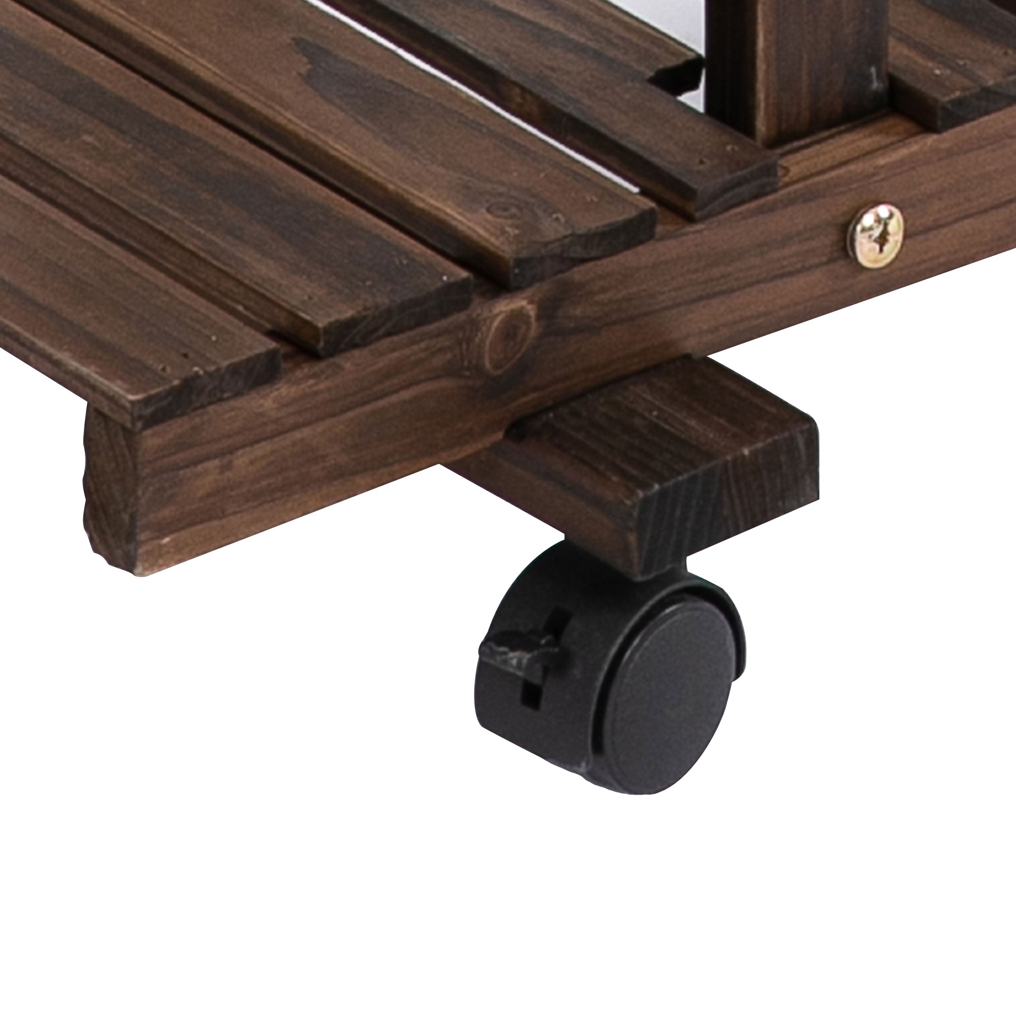 4-tier Plant Stand, 80cm High Flower Stand for Indoor Outdoor, Wooden Plant Shelf, Multi-layer Flower Rack, Flower Stand Flower Pot Stand for Living Room, Garden Balcony, Charcoal