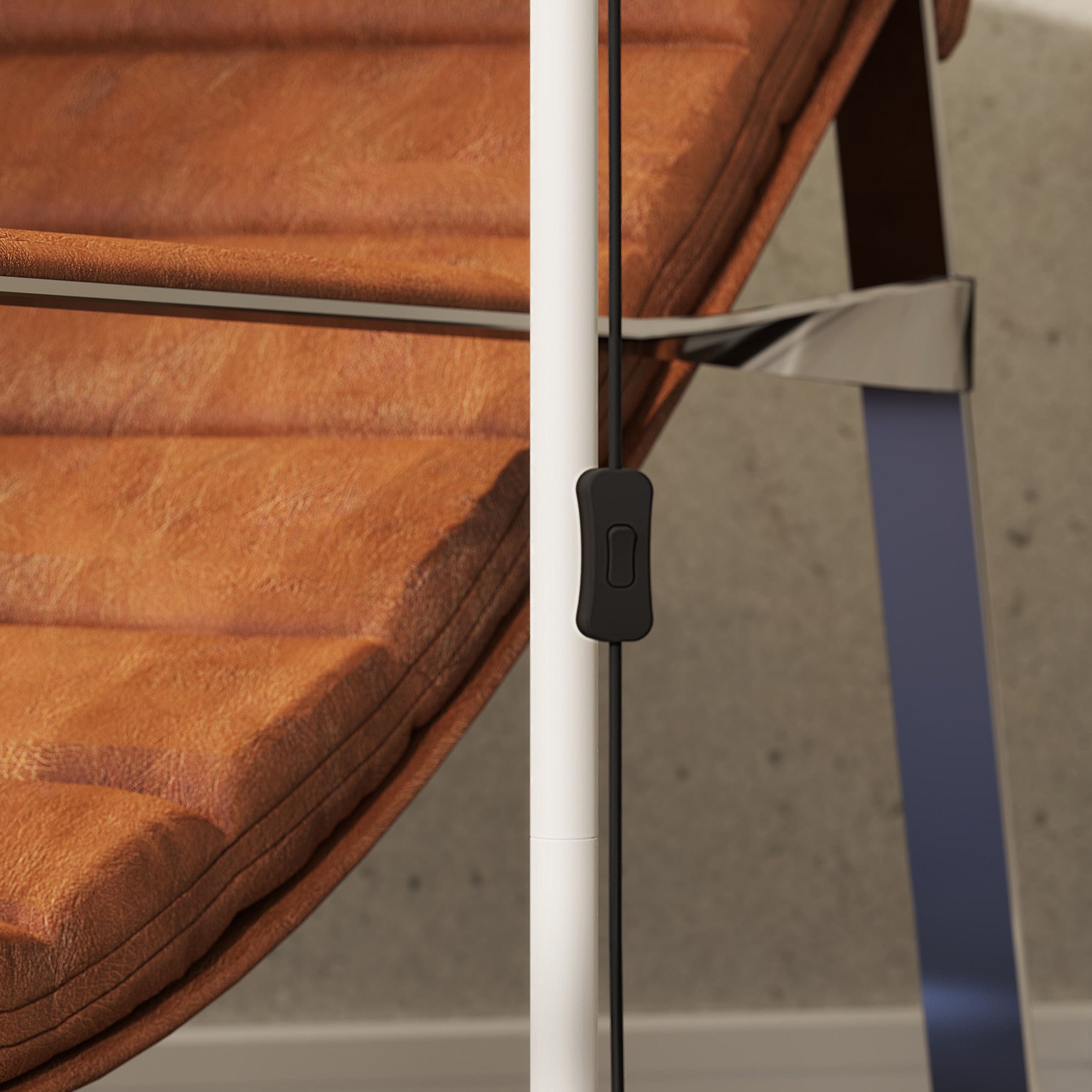 LED Floor Lamp Living Room Floor Lamp with Adjustable Height Swivel Shade Switch for Living Room Office Bedroom White and Gold