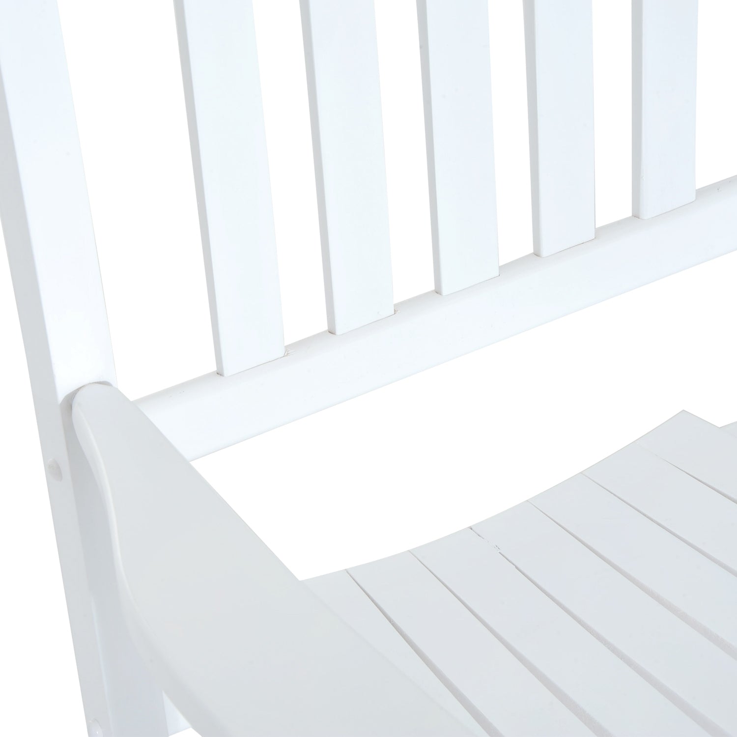 Wooden Rocking Chair with Armrest Swing Chair Relax Chair Garden Chair White 69 x 86 x 115 cm