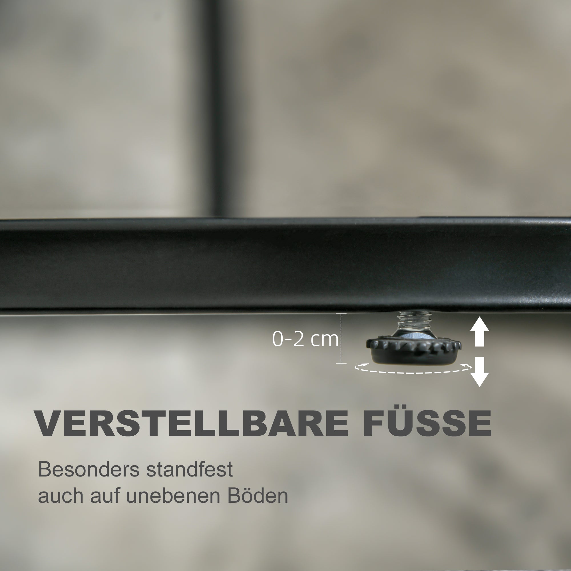 Coffee Table 2-Piece Set Stackable Side Table with Steel Frame, Living Room Table Coffee Table for Living Room Bedroom Black