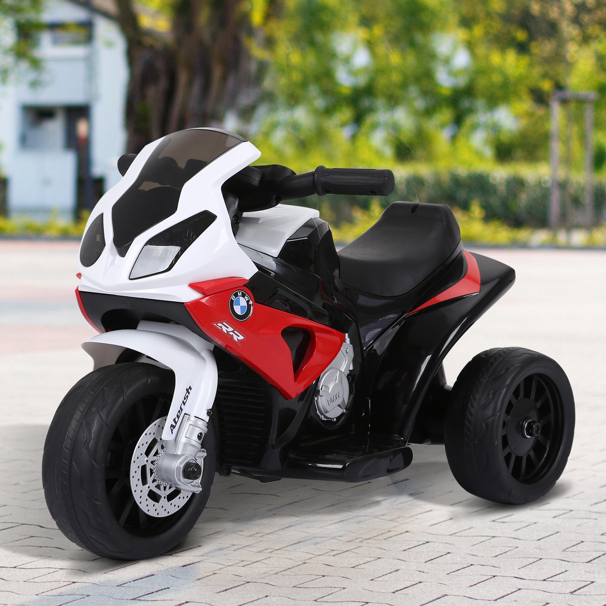 Electric Kids Motorcycle BMW S1000RR Electric Motorbike with Music, Headlights, Kids Electric Motorbike for Children aged 18-36 Months Red