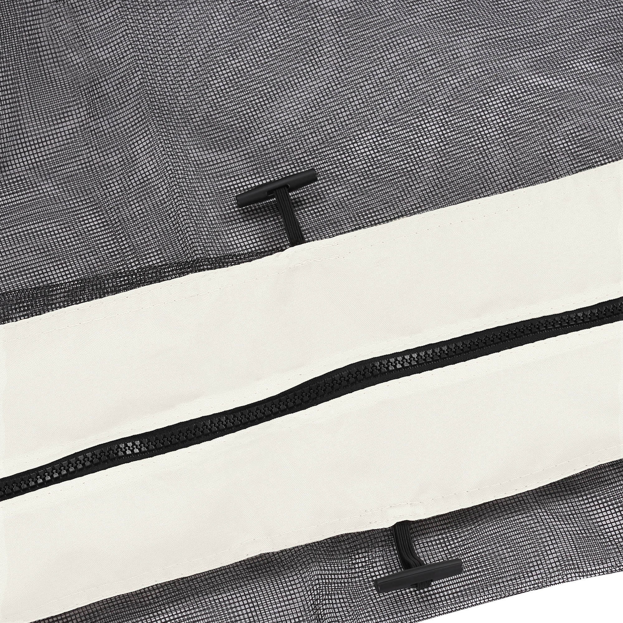 Mosquito Nets for Gazebo Marquee Garden Pavilion 3 x 4 m - set of 4 zippered mosquito nets + attachment hooks - polyester nylon