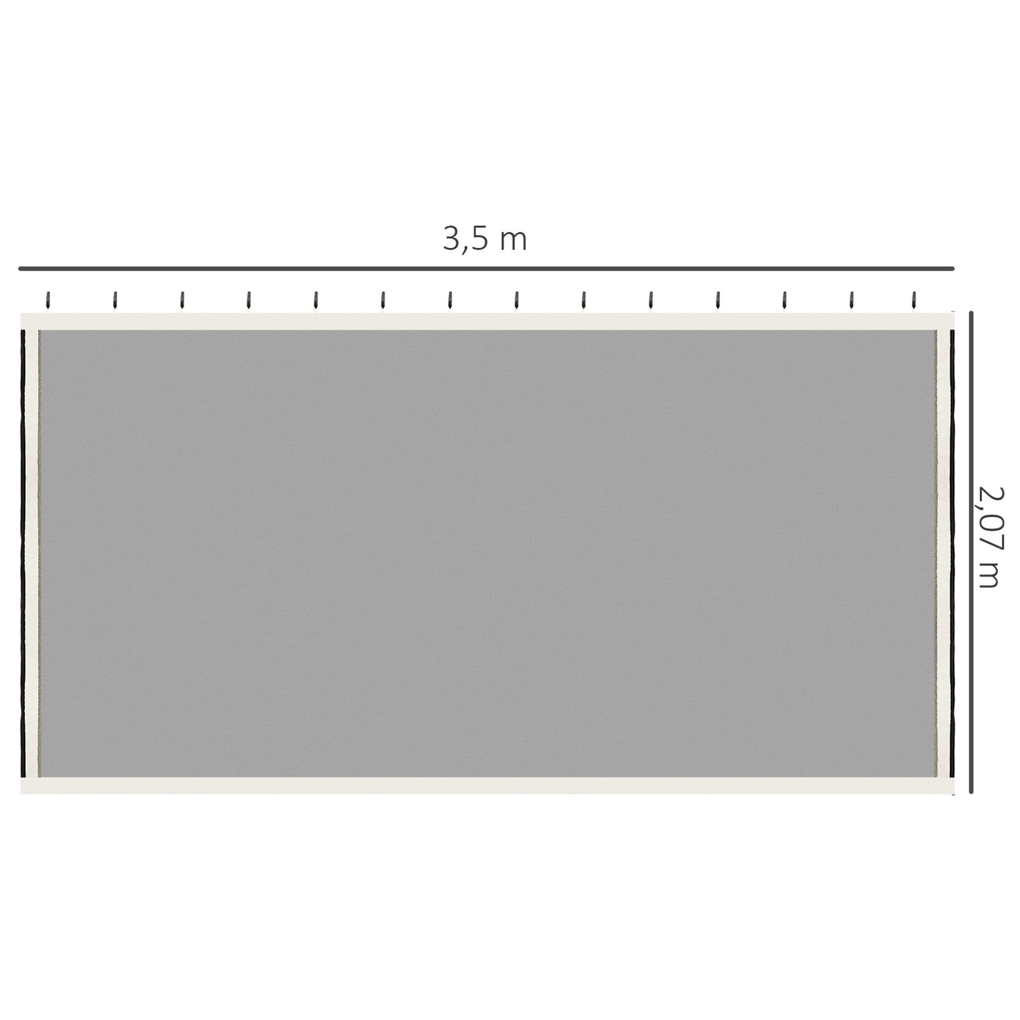 Mosquito Nets for Gazebo Marquee Garden Pavilion 3 x 4 m - set of 4 zippered mosquito nets + attachment hooks - polyester nylon