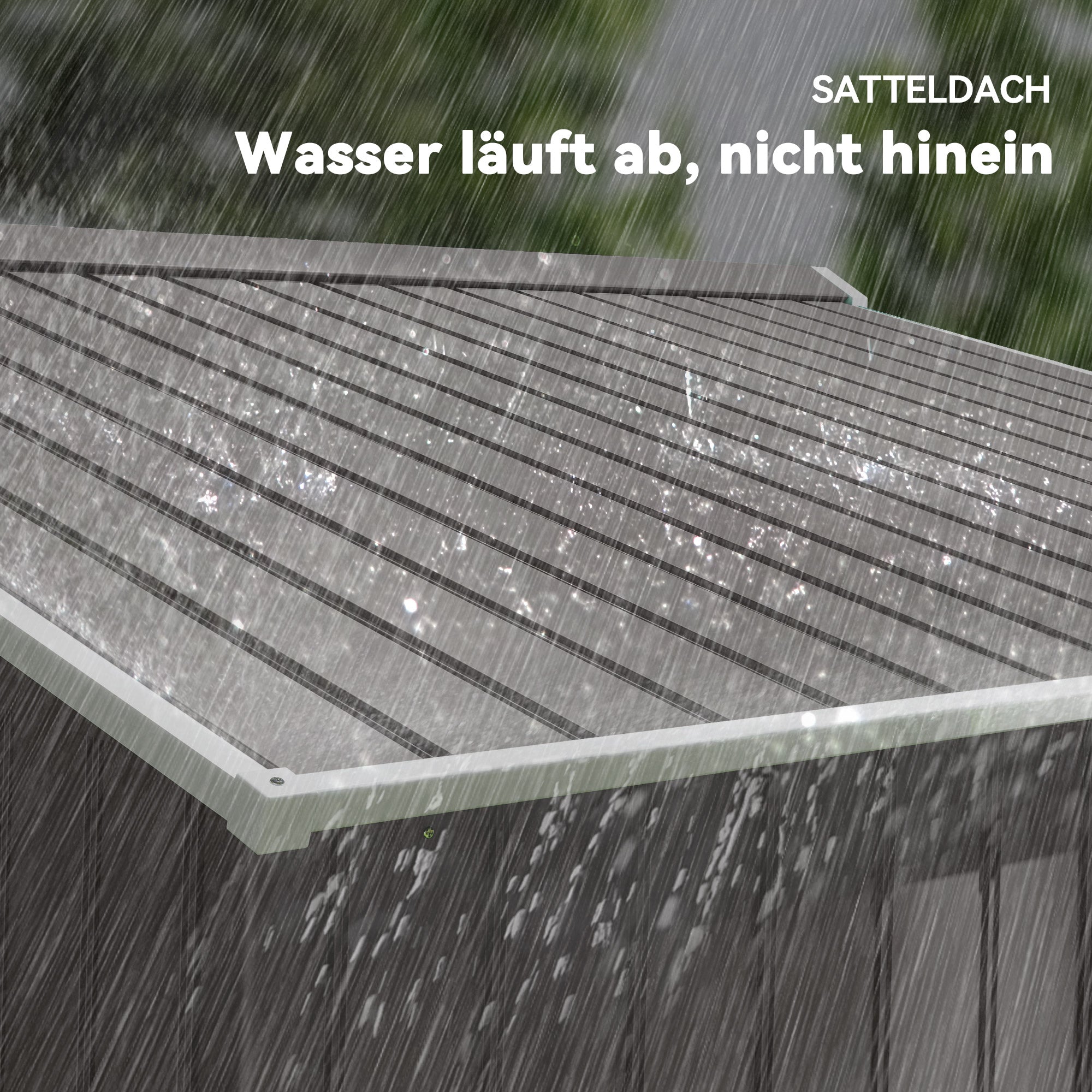 Tool Shed 4.9 m², Garden Shed with Pent Roof, Sliding Door, Foundation, 277 x 195 x 192 cm, Tool Shed Made of Galvanized Steel, Weatherproof, for Garden, Gray