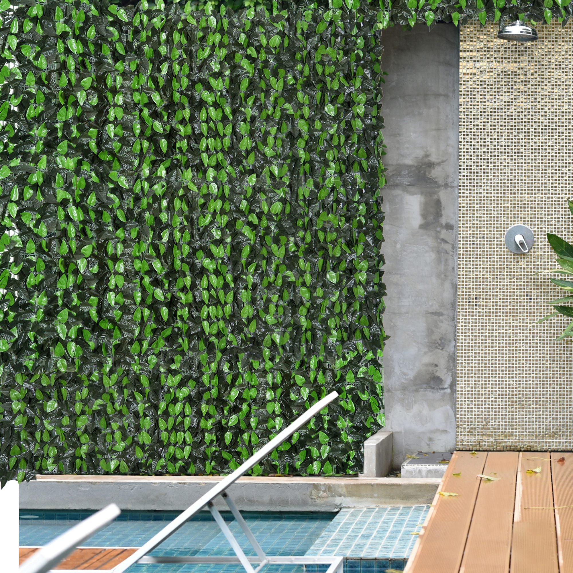 Artificial Hedge Privacy Screen, UV Protected Privacy Screen, Green Balcony Privacy Screen, Fence Privacy Screen with Leaves, Hedge Fence, Wall Artificial 300 x 100 cm for Garden Wedding
