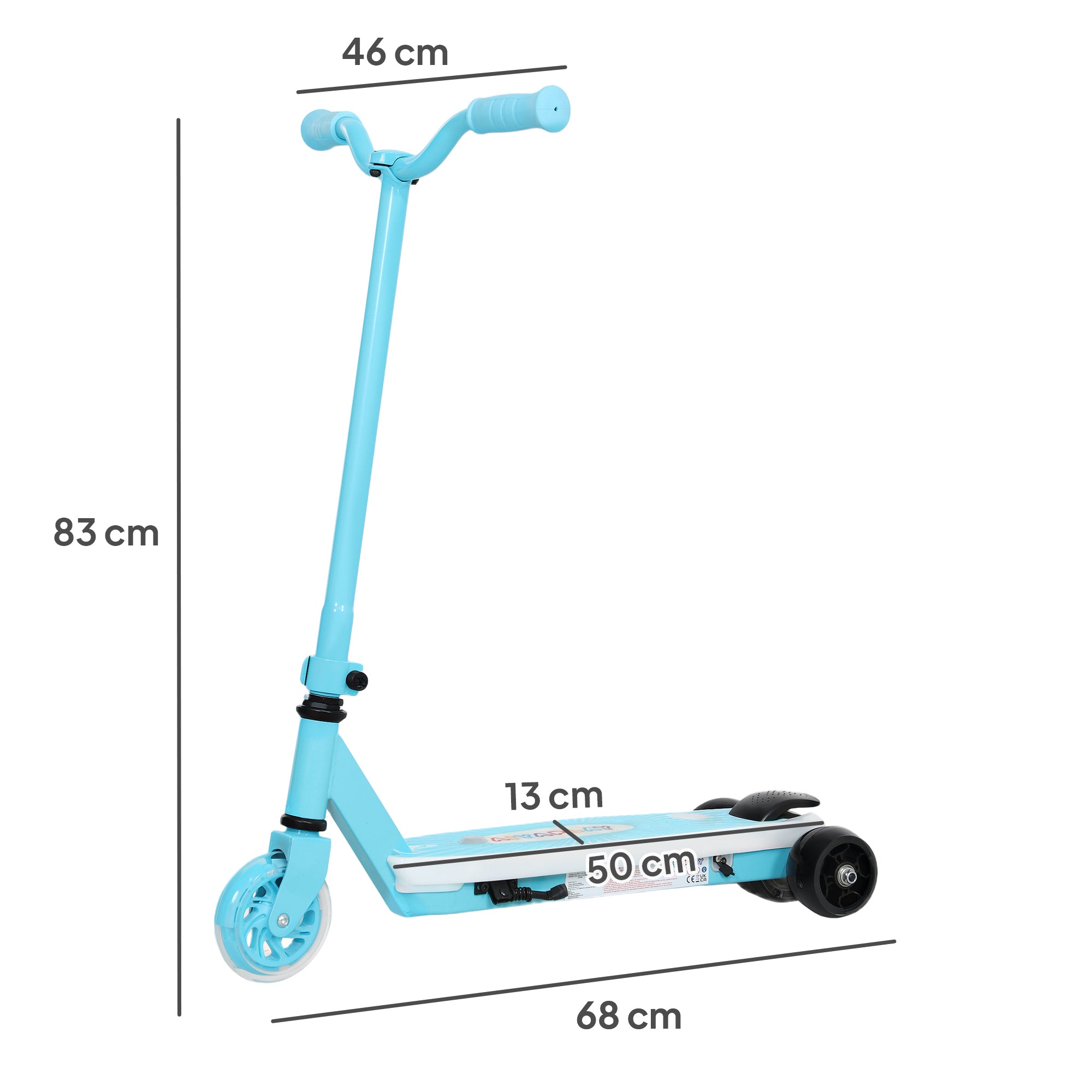 Electric Scooter for Kids 4-7 Years Old Electric Scooter Max. 6 km/h 80 W Motor Maximum Autonomy 8 km Children's Electric Scooter with LED Lights Rear Brake Blue