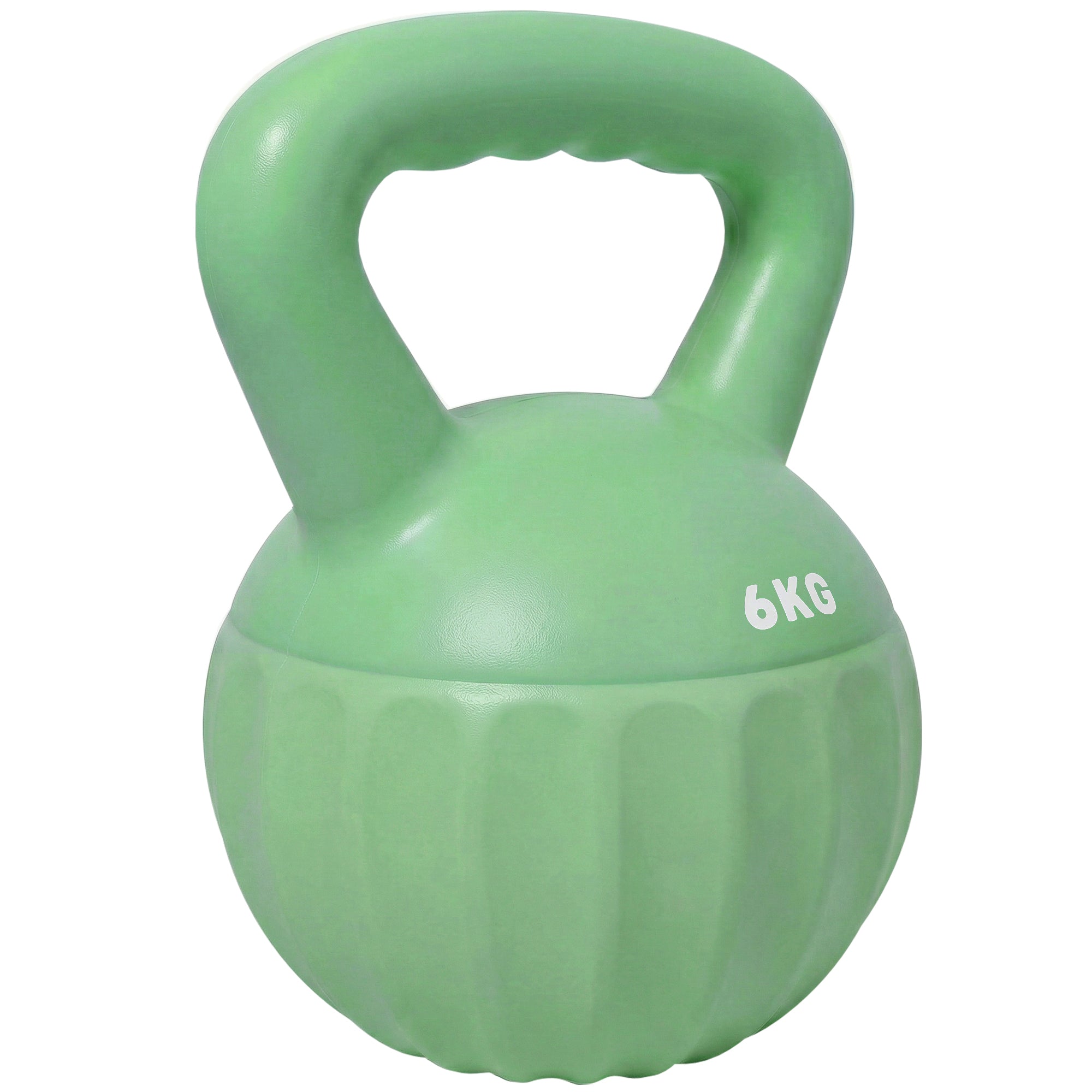 SPORTNOW Sand-Filled Kettlebell 6 kg (13.2 lb) – Green – Non-Slip Handle, Stable Base for Home Strength Training