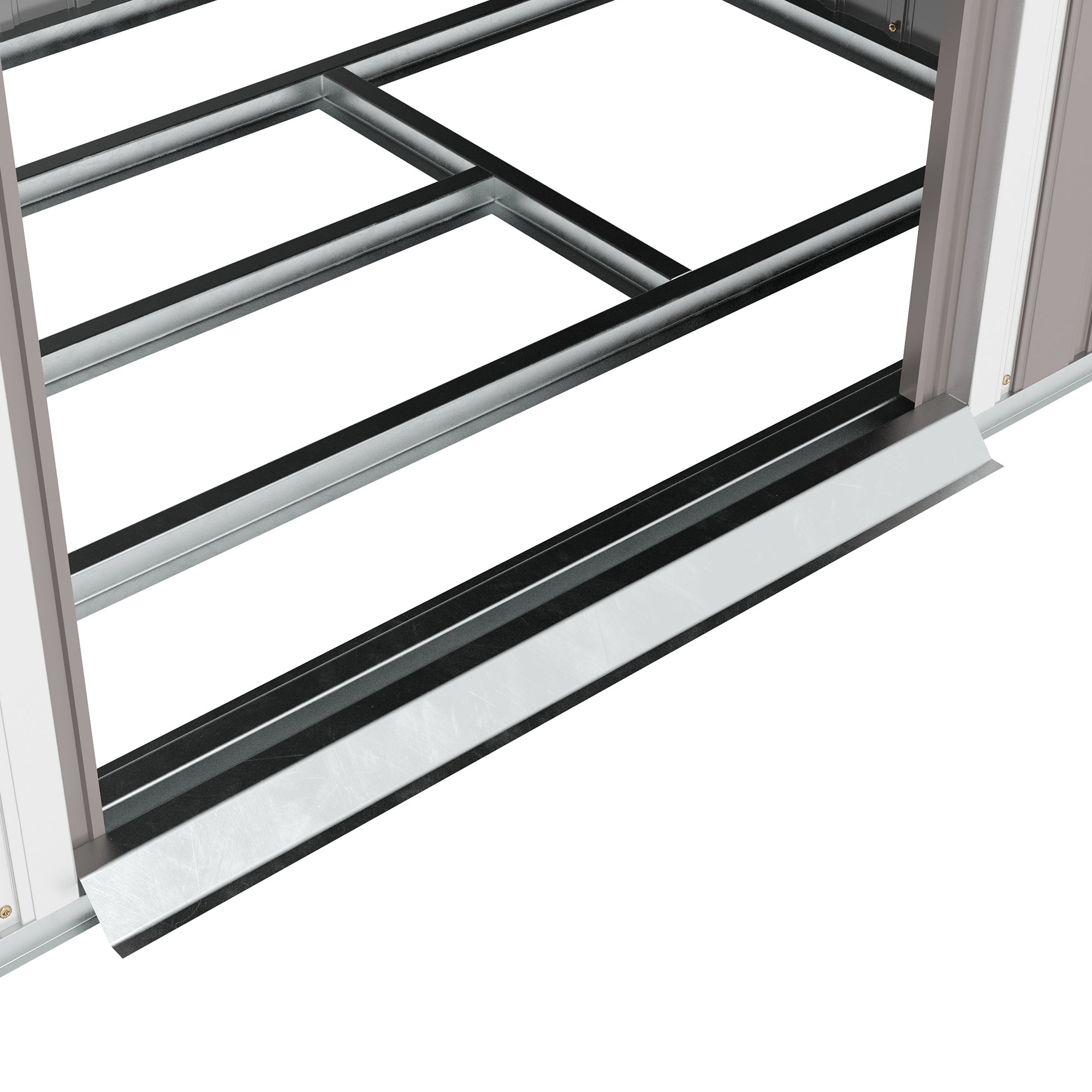 Outdoor Garden Shed 3.2 m² 213x130x172 cm Garden Shed with Sliding Door Sloped Roof Reinforced Base (Floor Not Included) and 2 Windows Light Gray