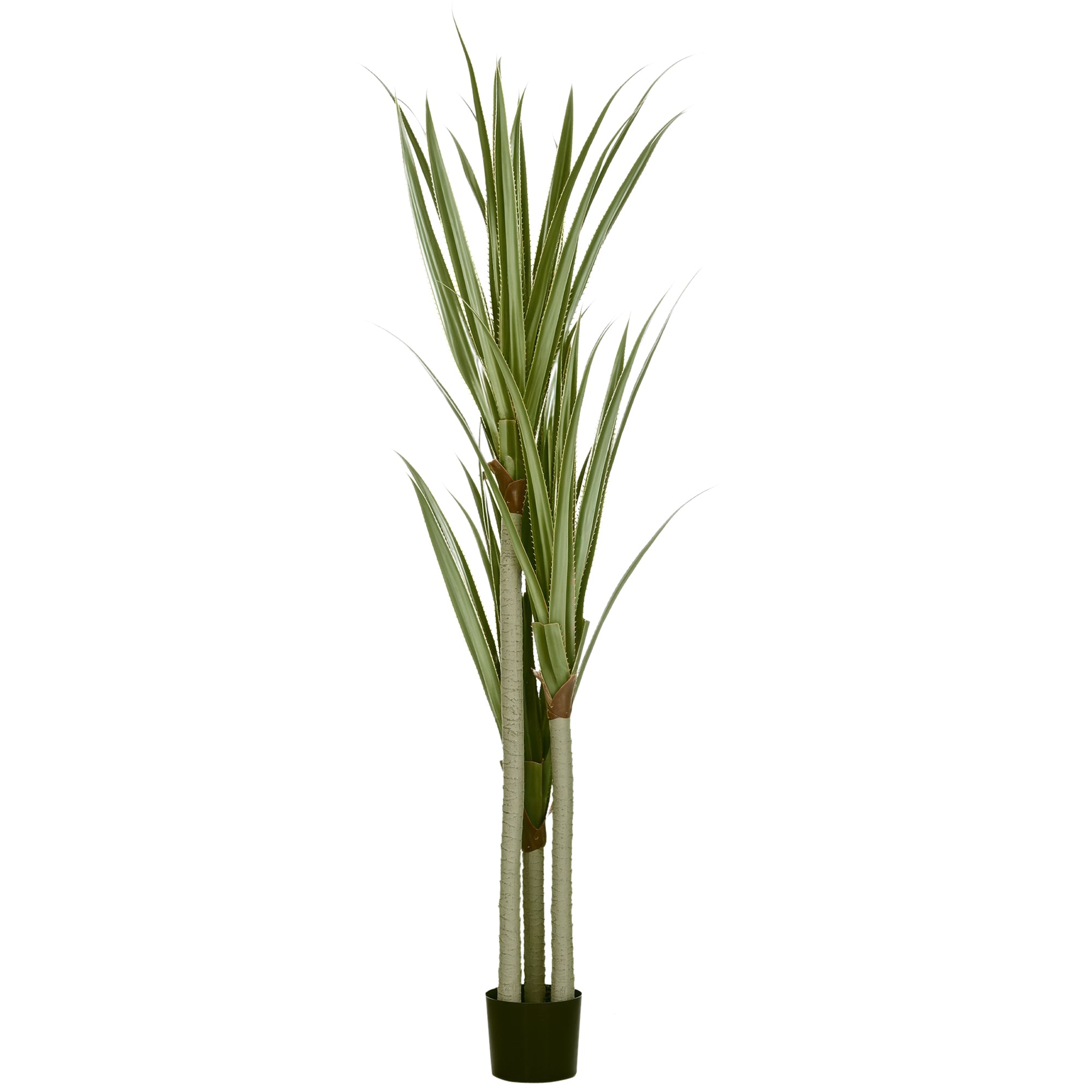 Artificial Yucca Plant in Pot 190 cm Fake Plant with 39 Realistic Leaves for Home Decor Living Room Office Garden Ø17x190 cm Green
