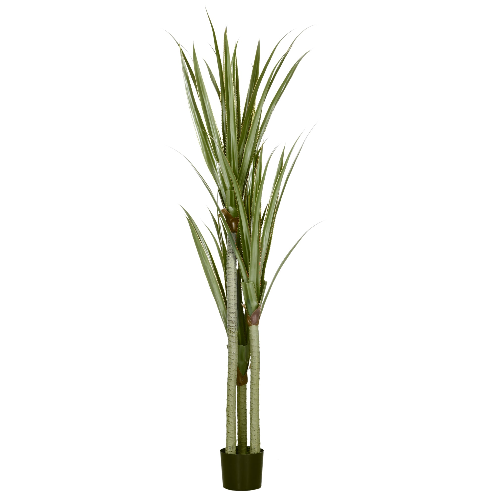 Artificial Yucca Plant in Pot 190 cm Fake Plant with 39 Realistic Leaves for Home Decor Living Room Office Garden Ø17x190 cm Green