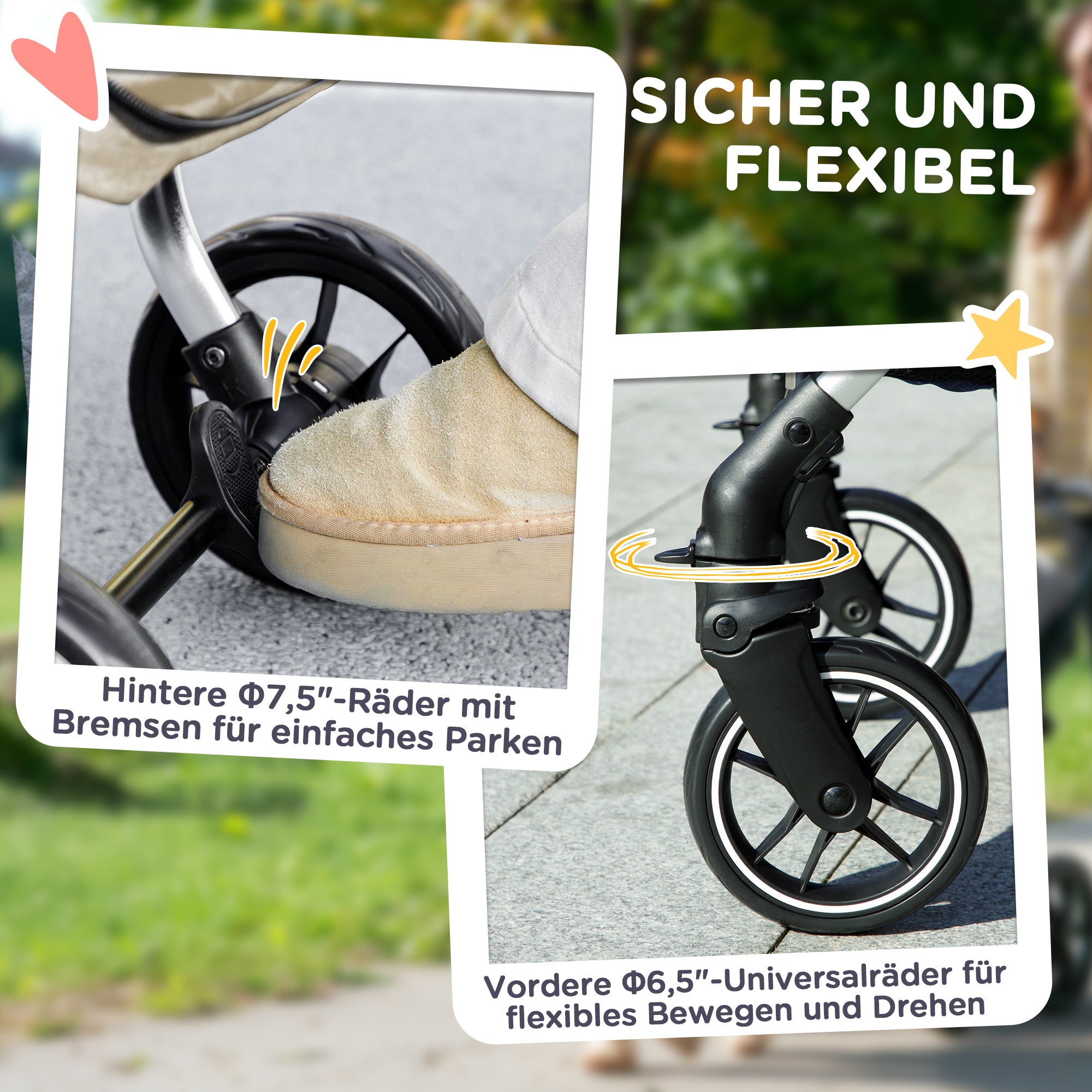 Dog Carriage Lightweight Dog Buggy Made of Aluminum Foldable for Dogs & Cats Cat Buggy with Cushion Mesh Windows Doors Storage Basket Cat Carriage Buggy Khaki