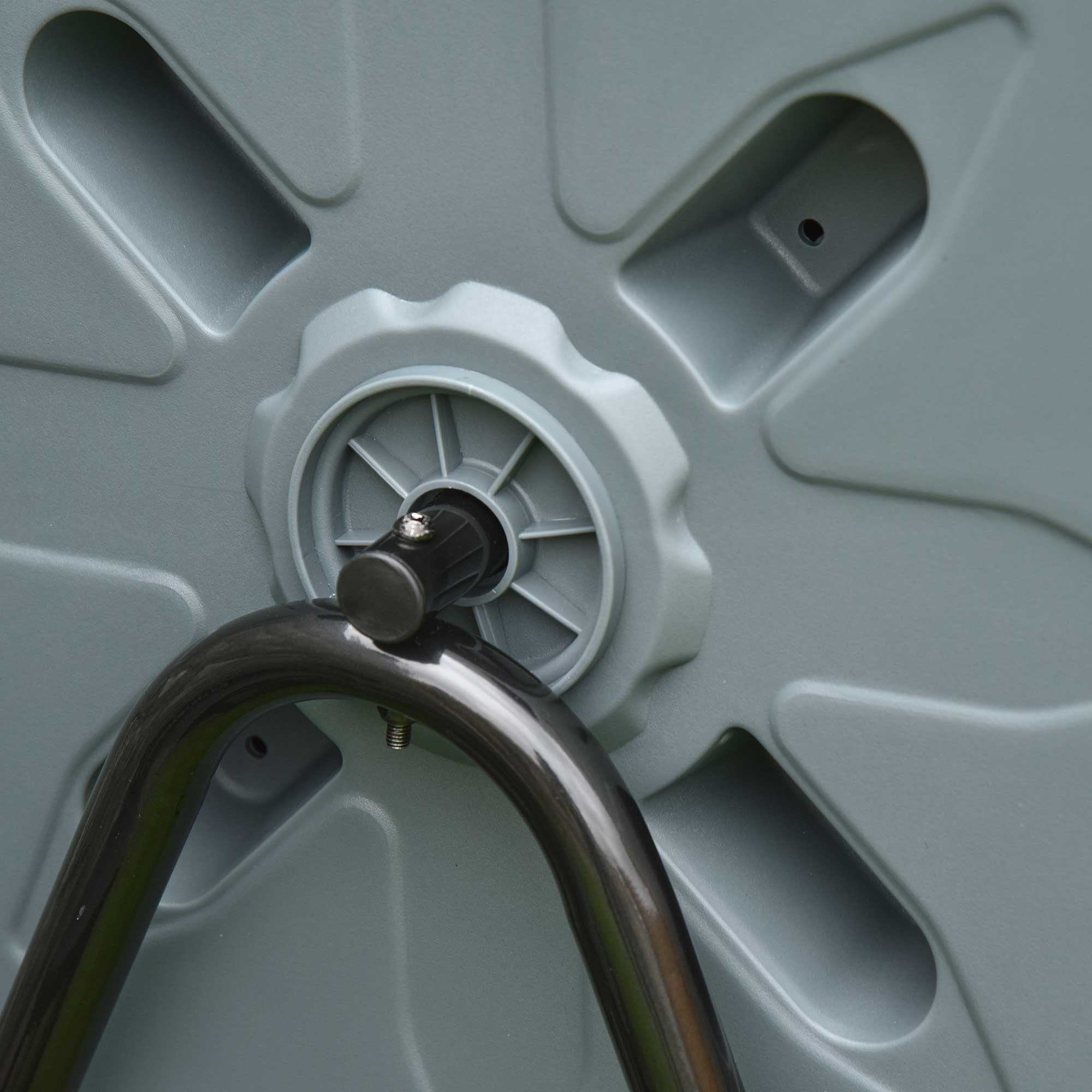 Composter 160L, 71cm x 65cm x 96cm Rotating Quick Composter made of Plastic, Thermocomposter with 2 Chambers, for Bio and Garden Waste, Gray