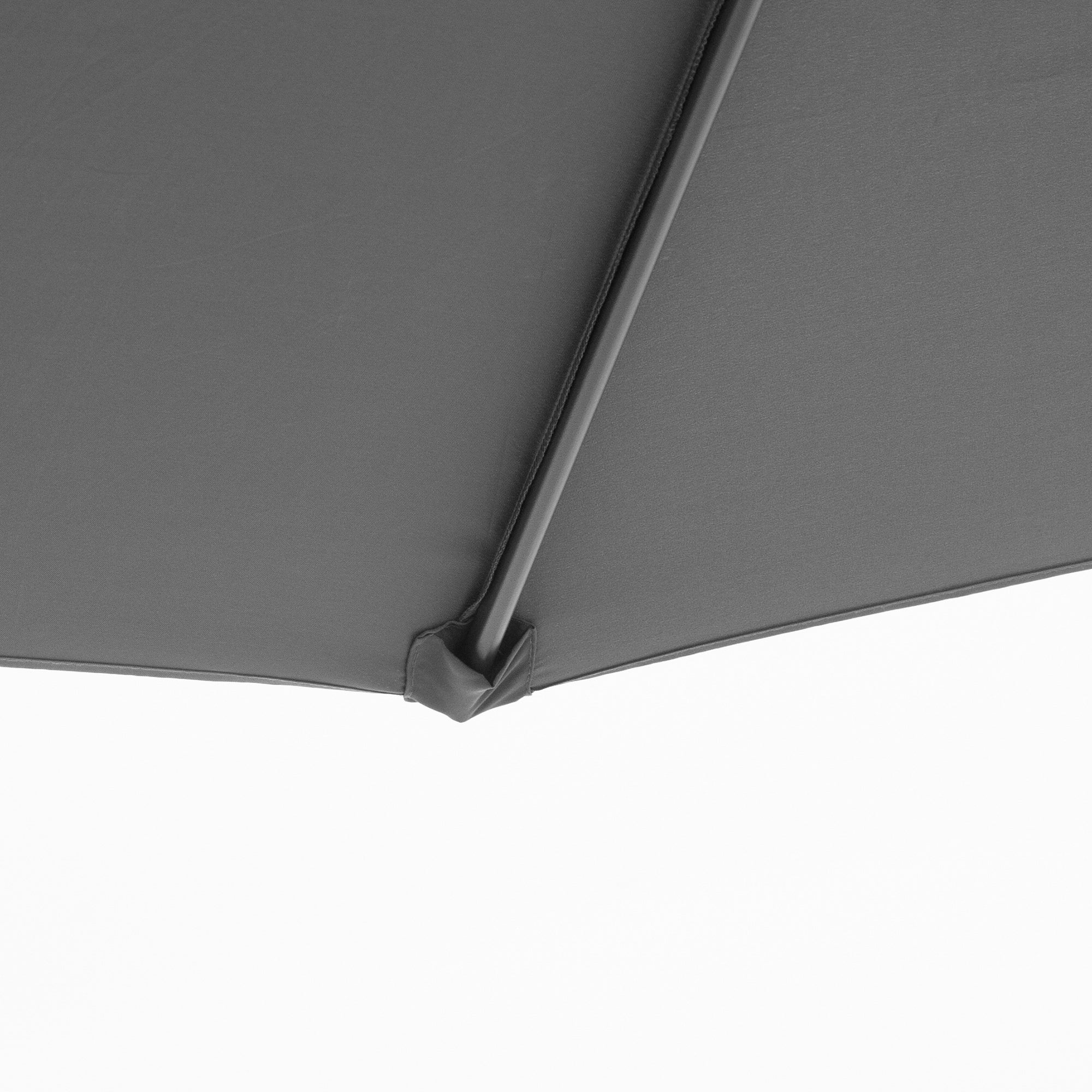 3m diameter foldable octagonal cantilever garden parasol with cross base in gray