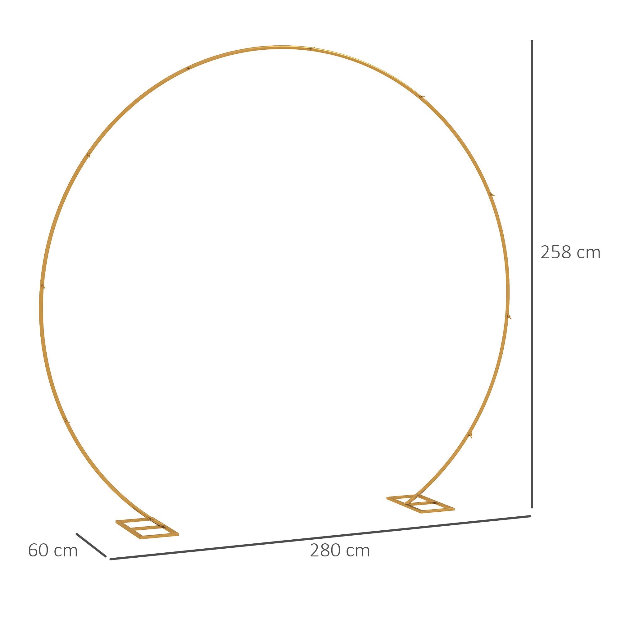 Golden Steel Wedding Balloon Arch for Climbing Plants for Wedding, Anniversary, Ceremony, and Banquet