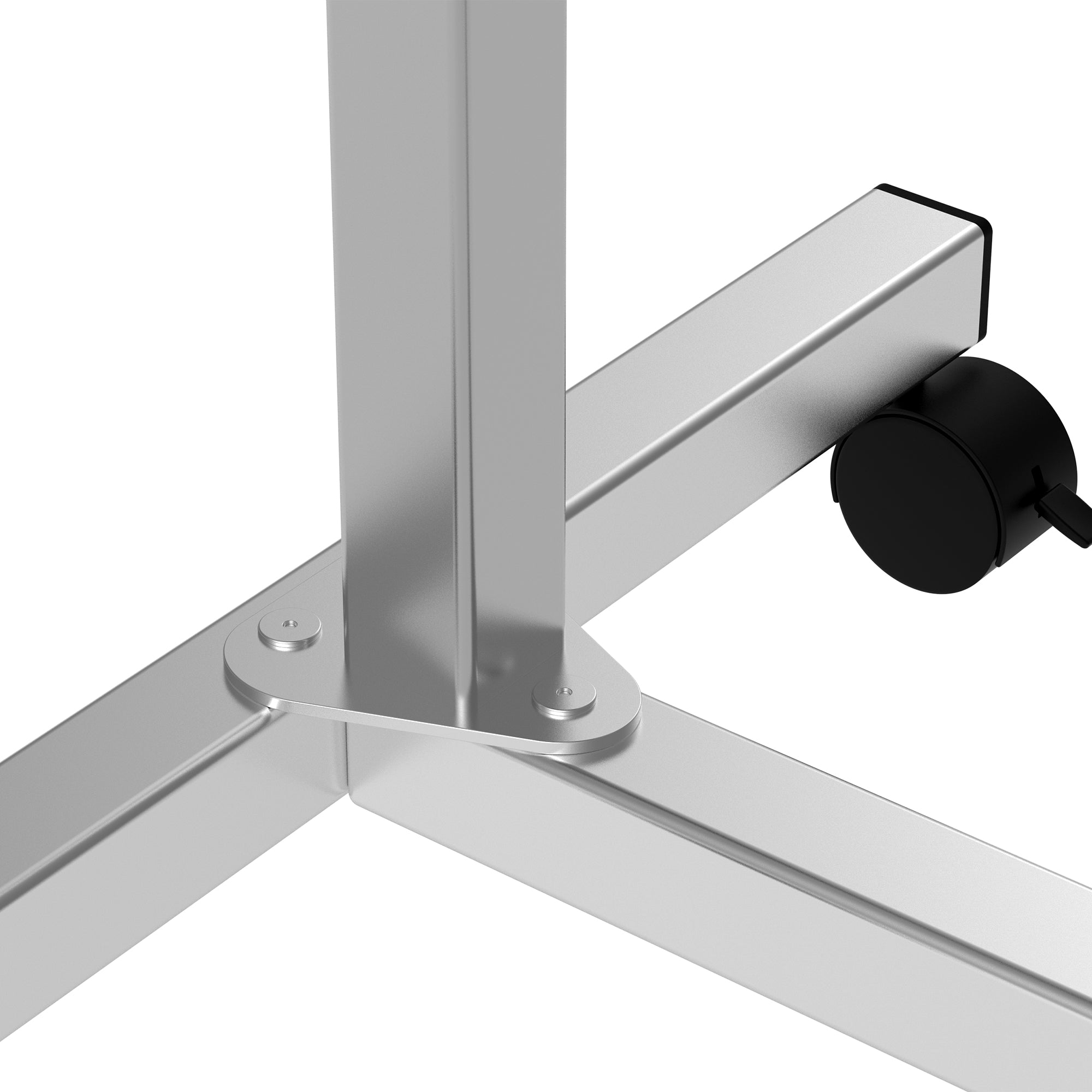 Side Table with Wheels Sofa Table with Adjustable Height and Metal Frame 44.5"x15.75"x30-39.4" Black and Silver