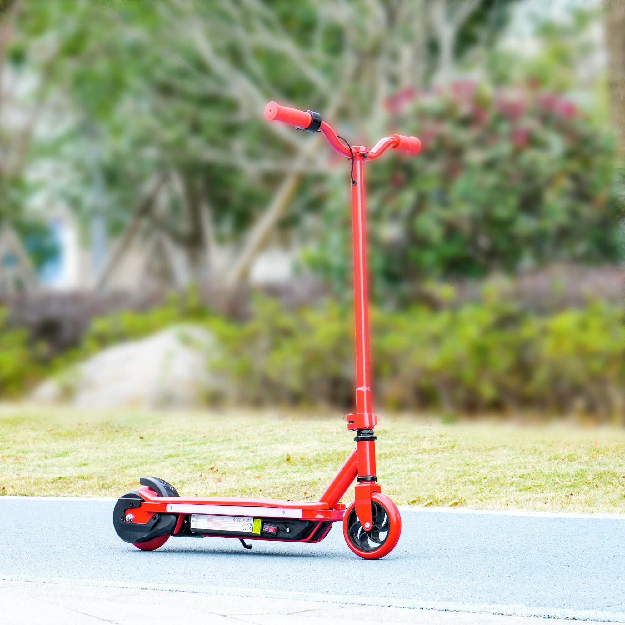 Electric Scooter for Kids 6-14 Years Electric Scooter Max. 10 km/h 80 W Motor Maximum Range 8 km Children's Electric Scooter with LED Lights Red Rear Brake