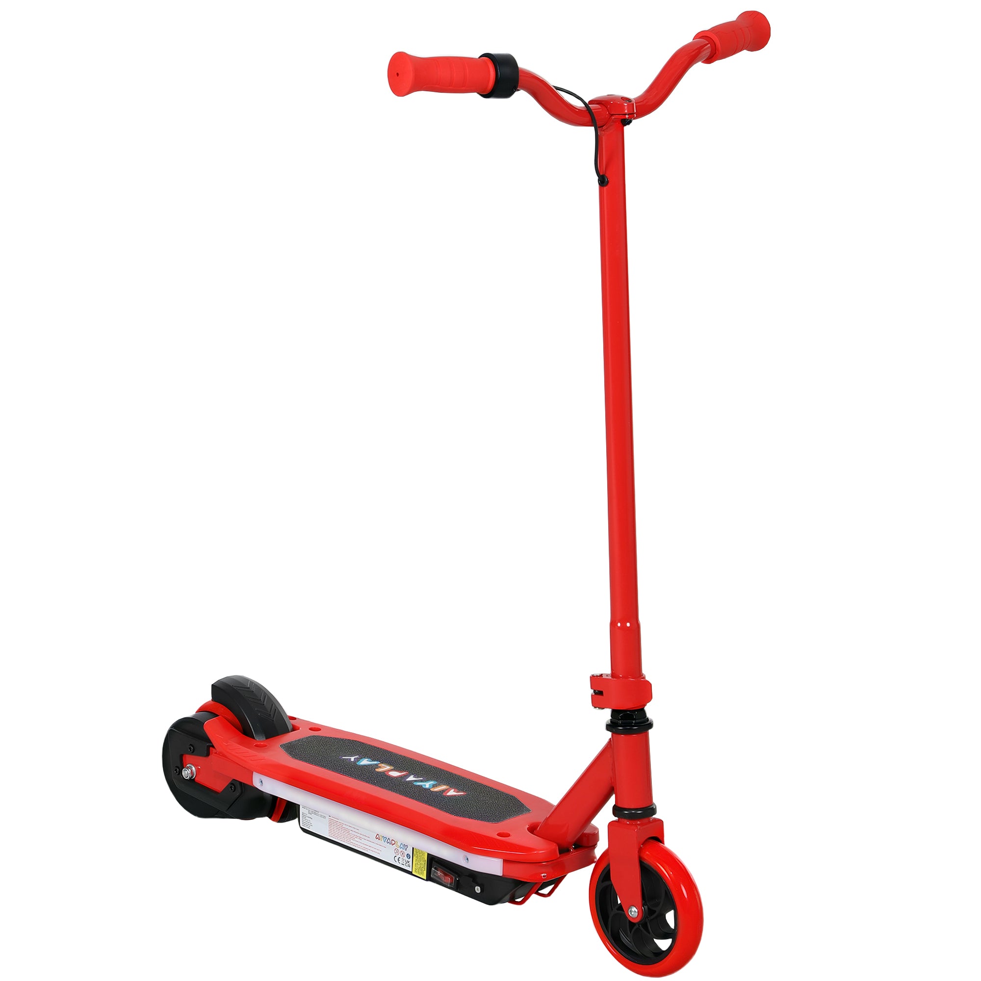 Electric Scooter for Kids 6-14 Years Electric Scooter Max. 10 km/h 80 W Motor Maximum Range 8 km Children's Electric Scooter with LED Lights Red Rear Brake