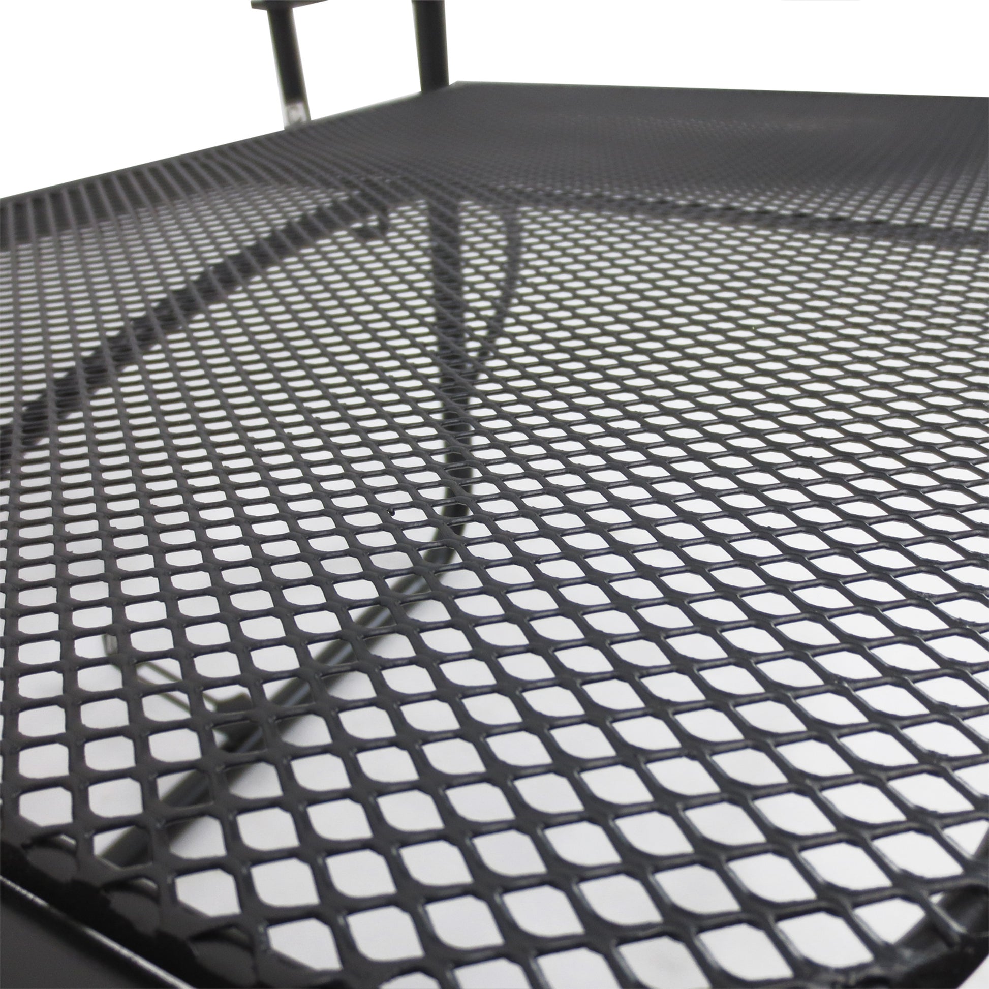 Balcony Hanging Table 3-Step Height Adjustable Hanging Table Made of Metal Weatherproof Balcony Table Side Table for Balcony Railing Terrace Railing Table for Hanging 60 x 56.5 cm, Black