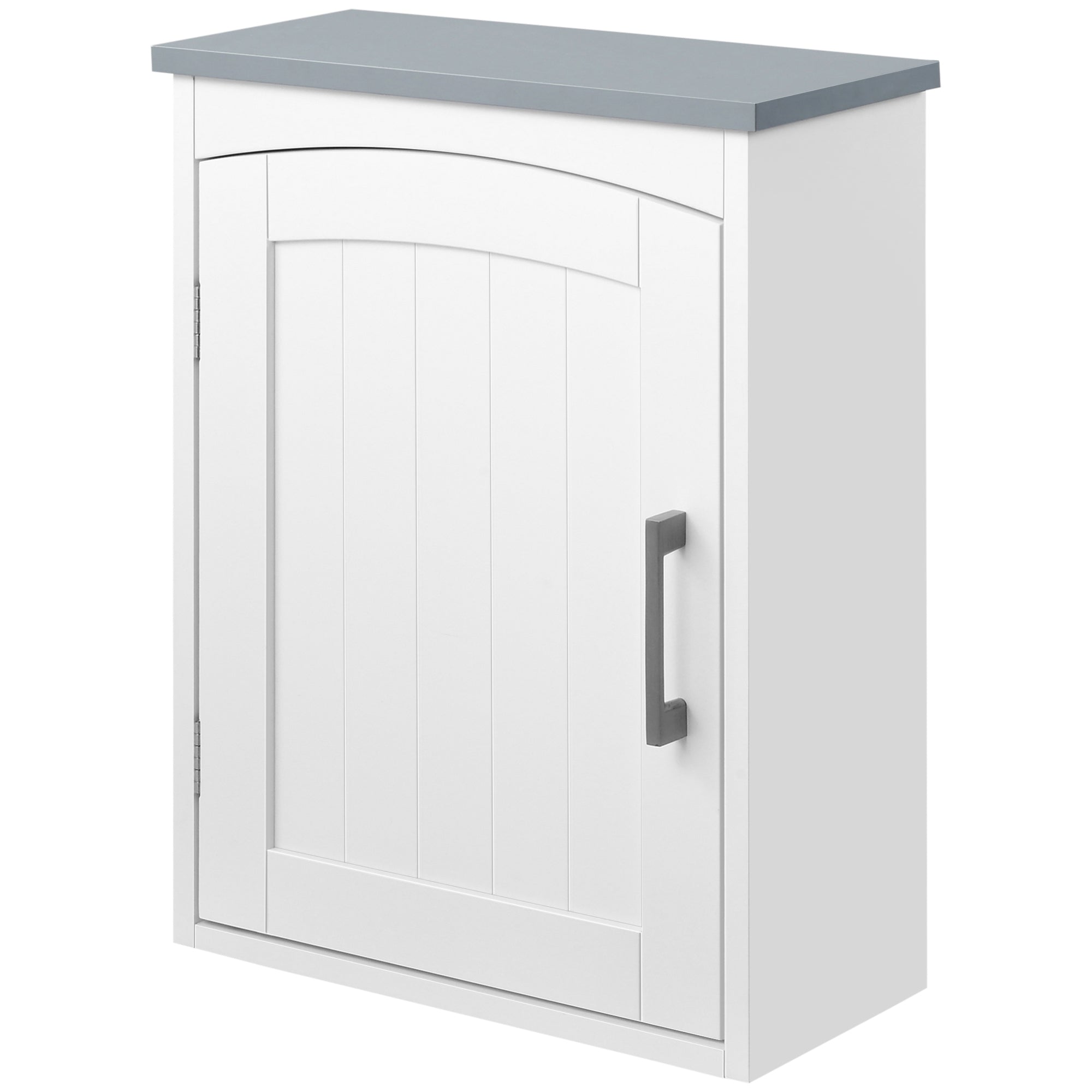 Suspended Toilet Cabinet Wall-mounted Medicine Cabinet Bathroom Storage Cabinet with Door and Adjustable Shelf - 41 x 18.5 x 52 cm - MDF - White