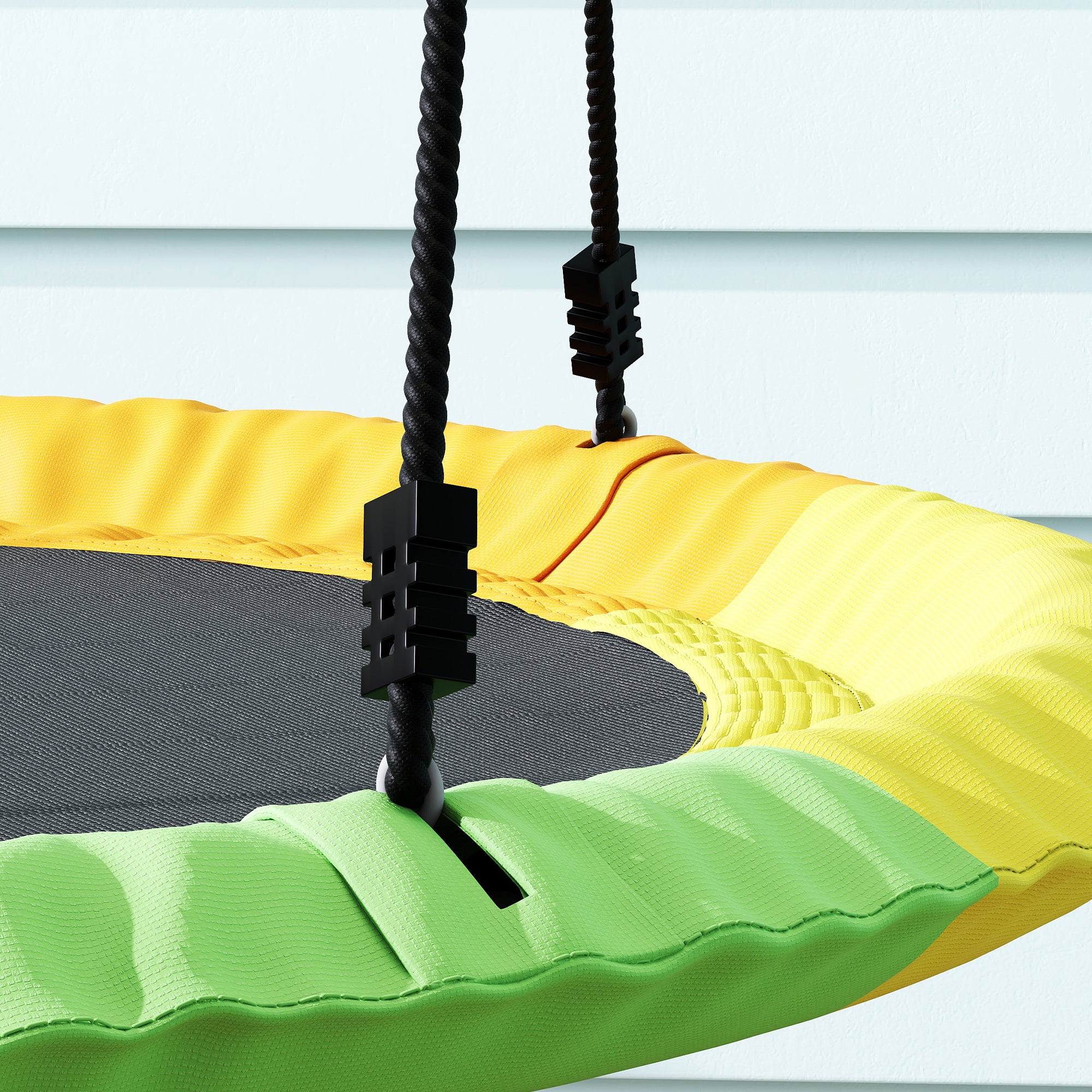 Adjustable 47" Nest Swing — 661 lb Capacity, Adjustable Ropes & Tree Straps, Disc Swing for Kids Ages 3–8, Indoor/Outdoor, Multicolored