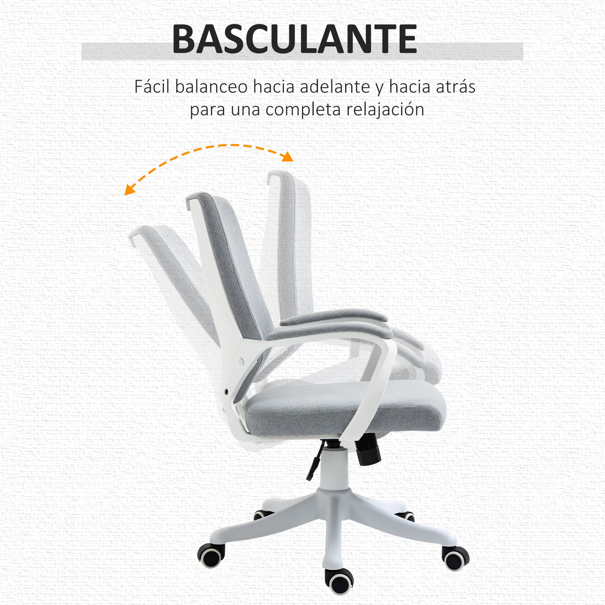 Swivel Office Chair, Tilt Desk Chair with Armrests and Adjustable Height for Bedroom Living Room, Load Capacity 120 kg, 62x69x92-100 cm Green Gray