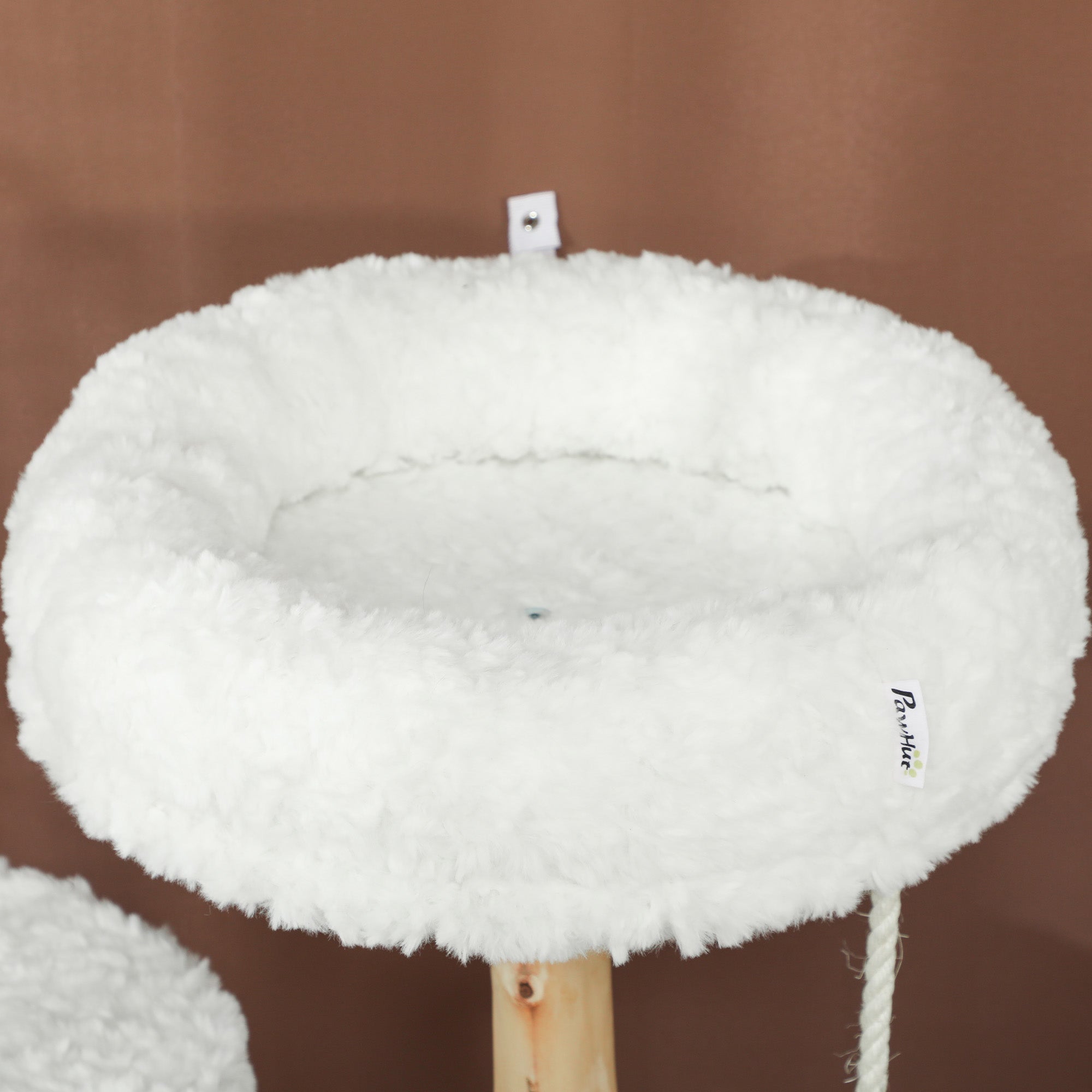 Cat Tree, 85 cm, Climbing Tree with Bed, Scratching Posts, Jump Platform, Ball and Play Rope, for Indoor, White