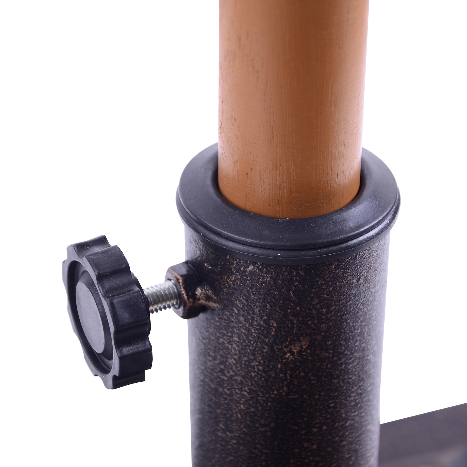 Umbrella Stand Polyester Resin 9kg Umbrella Base for Umbrella Pole of 38mm/48mm Diameter Stand for Garden, Balcony, Bronze