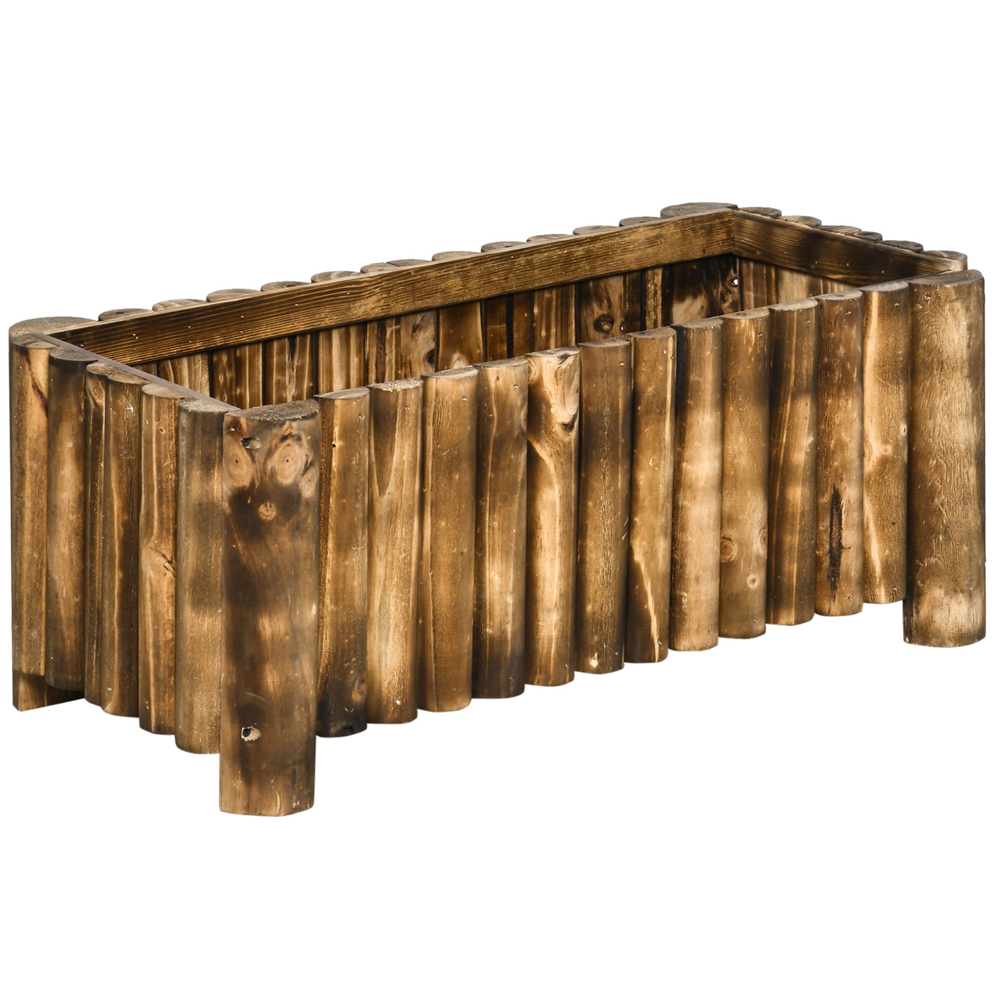 Raised Bed Planting Box Herb Bed Plant Bed Vegetable Flower Bed Flower Box, Pine Wood 78x35x30 cm