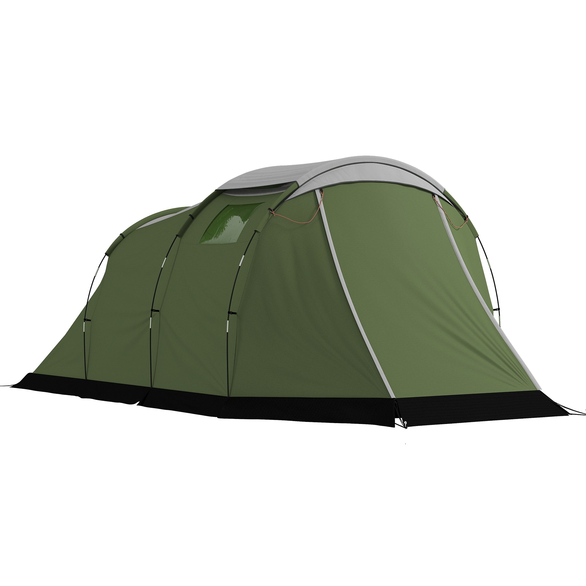 3–4 Person Camping Tent — Waterproof Family Tent with Sleeping Cabin, Front Awning & Living Area, 3000 mm Hydrostatic Head, Green