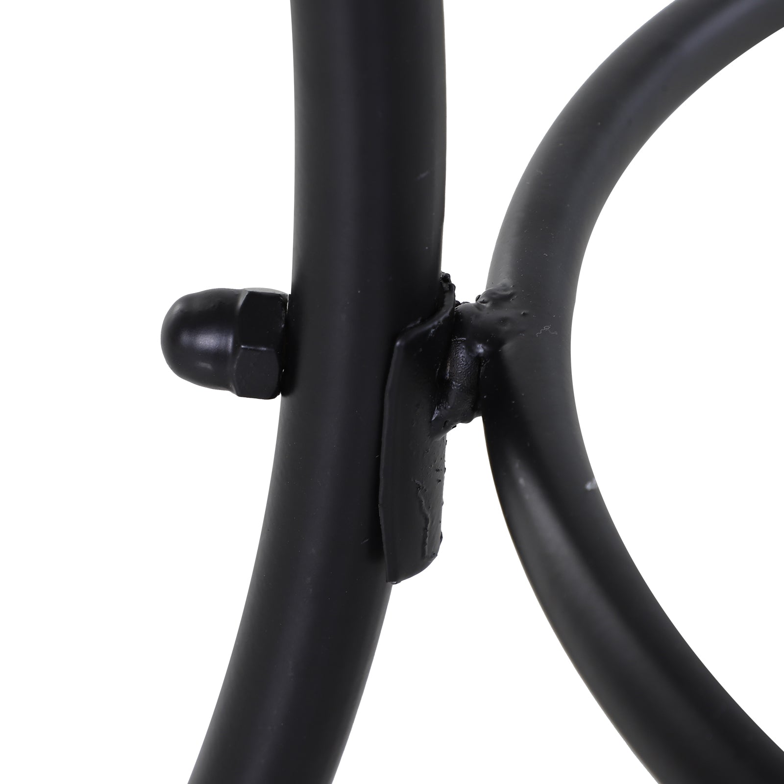 Side Table Garden Table 45 x 45 x 50 cm Rectangular Weatherproof Mesh-Style Balcony Table Metal Camping Table Coffee Table for Living Room Office Outdoor Indoor Black