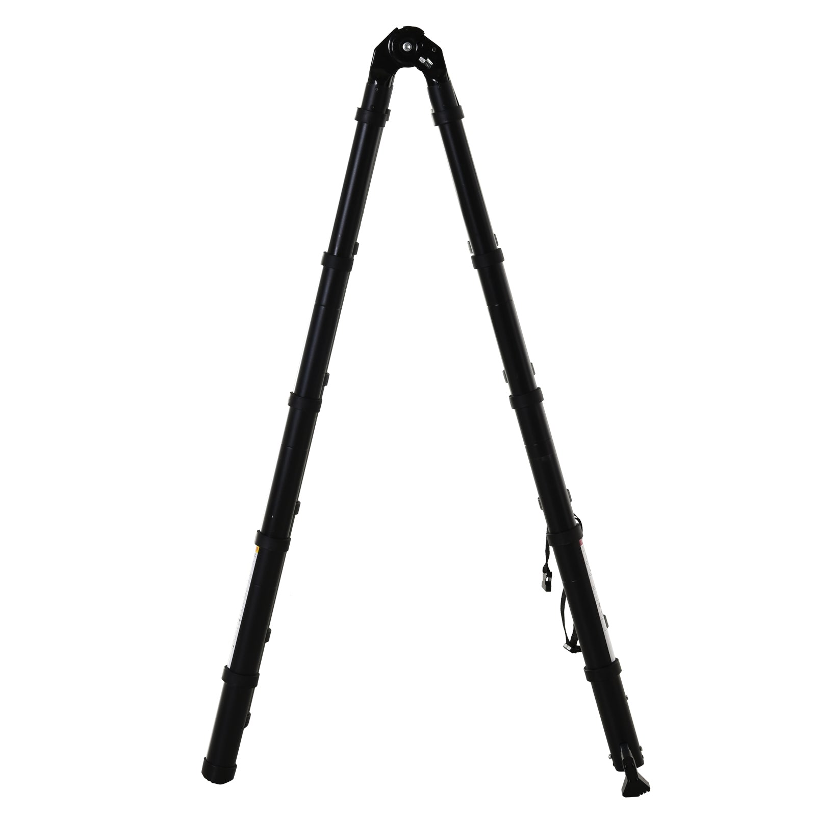 Telescopic Folding Multifunctional Stable A Frame Portable 10-Step Ladder 3 Ways Supports 150 kg Aluminum 320x67x7 cm Black